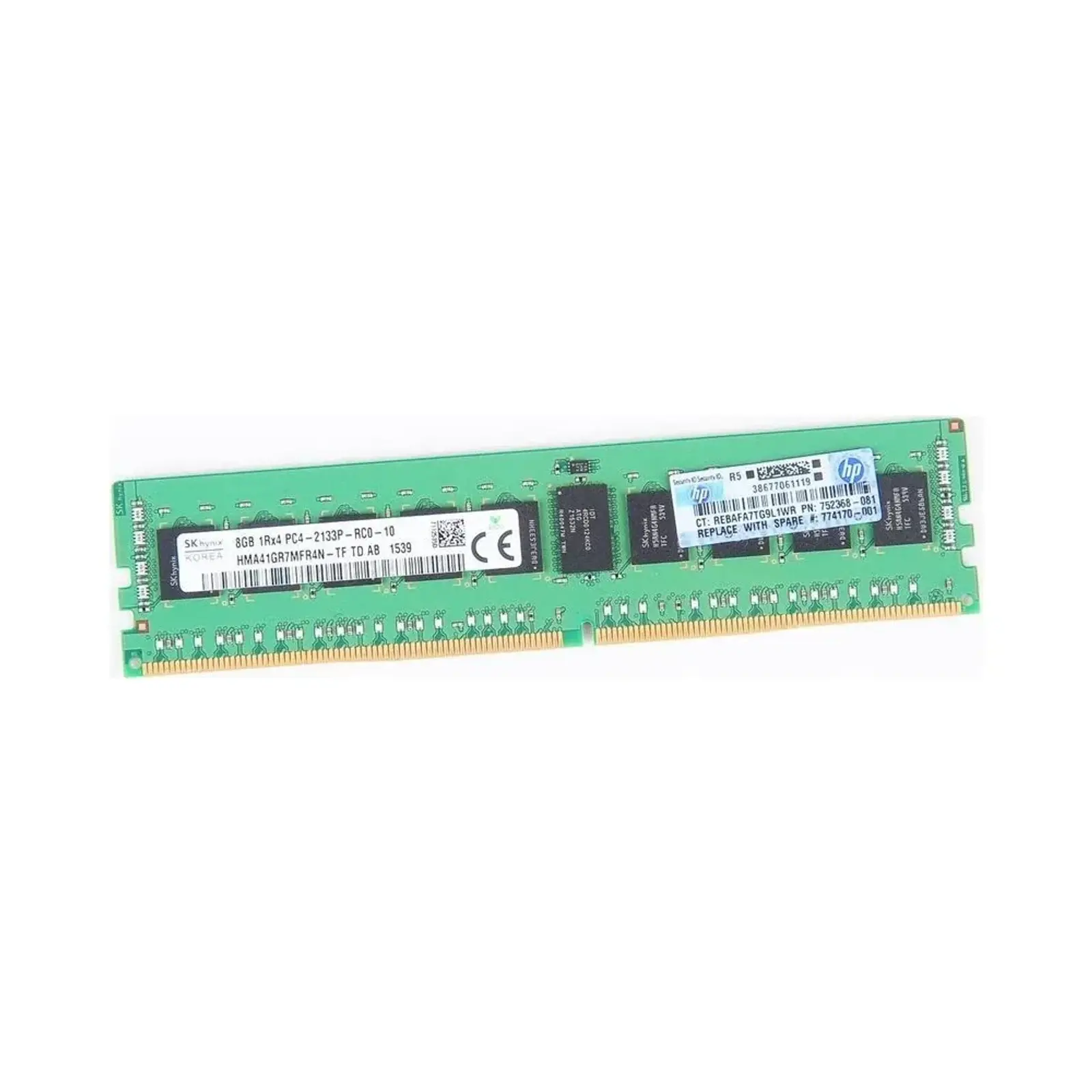 رم سرور اچ پی HPE DIMM DDR4 8GB 2133MHz Single Rank x4 Registered - 726718-B21