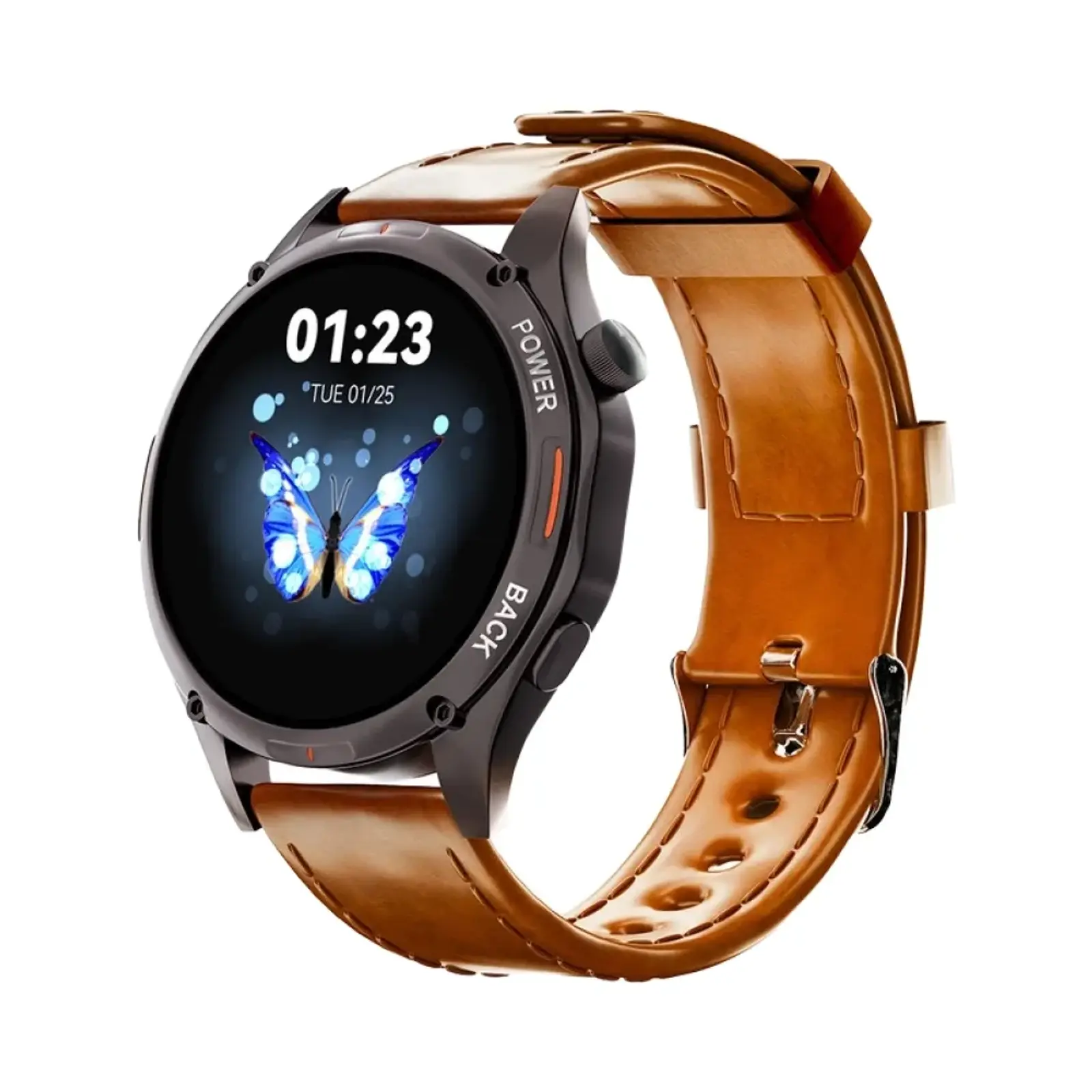 ساعت هوشمند تی سی اچ 47mm TCH HD1 3D Hero1 Metal Case with Synthetic Leather Band