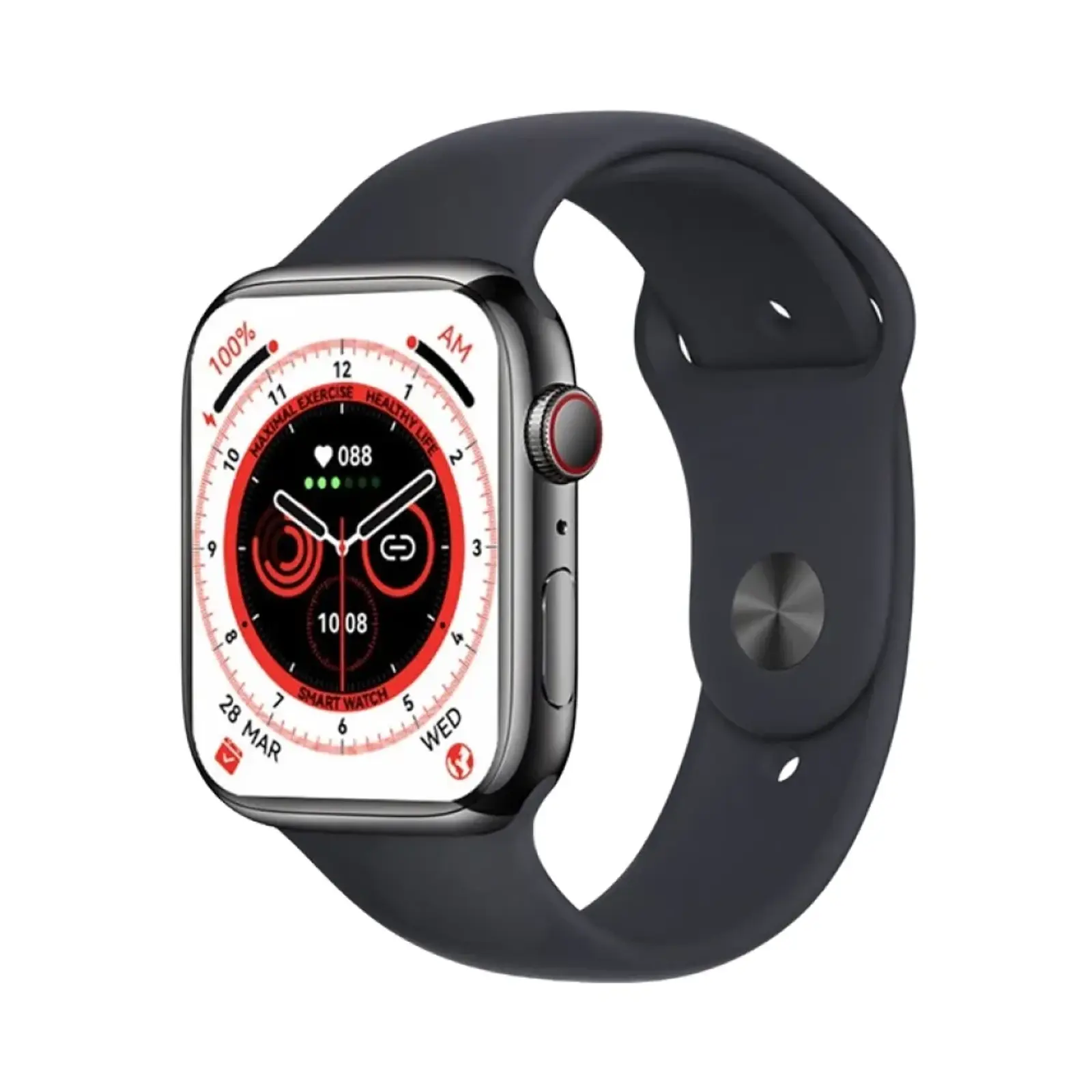 ساعت هوشمند ام آر اس watch8 luxe1 with Silicone Band - مشکی