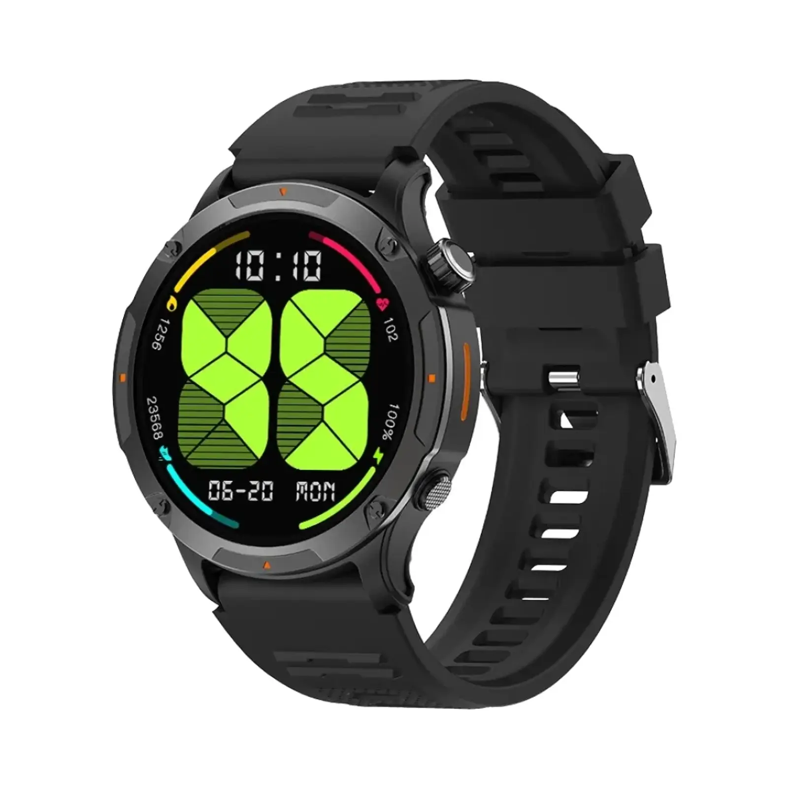 ساعت هوشمند کی اف آی 49mm GTR Metal Case with Silicone Band - مشکی