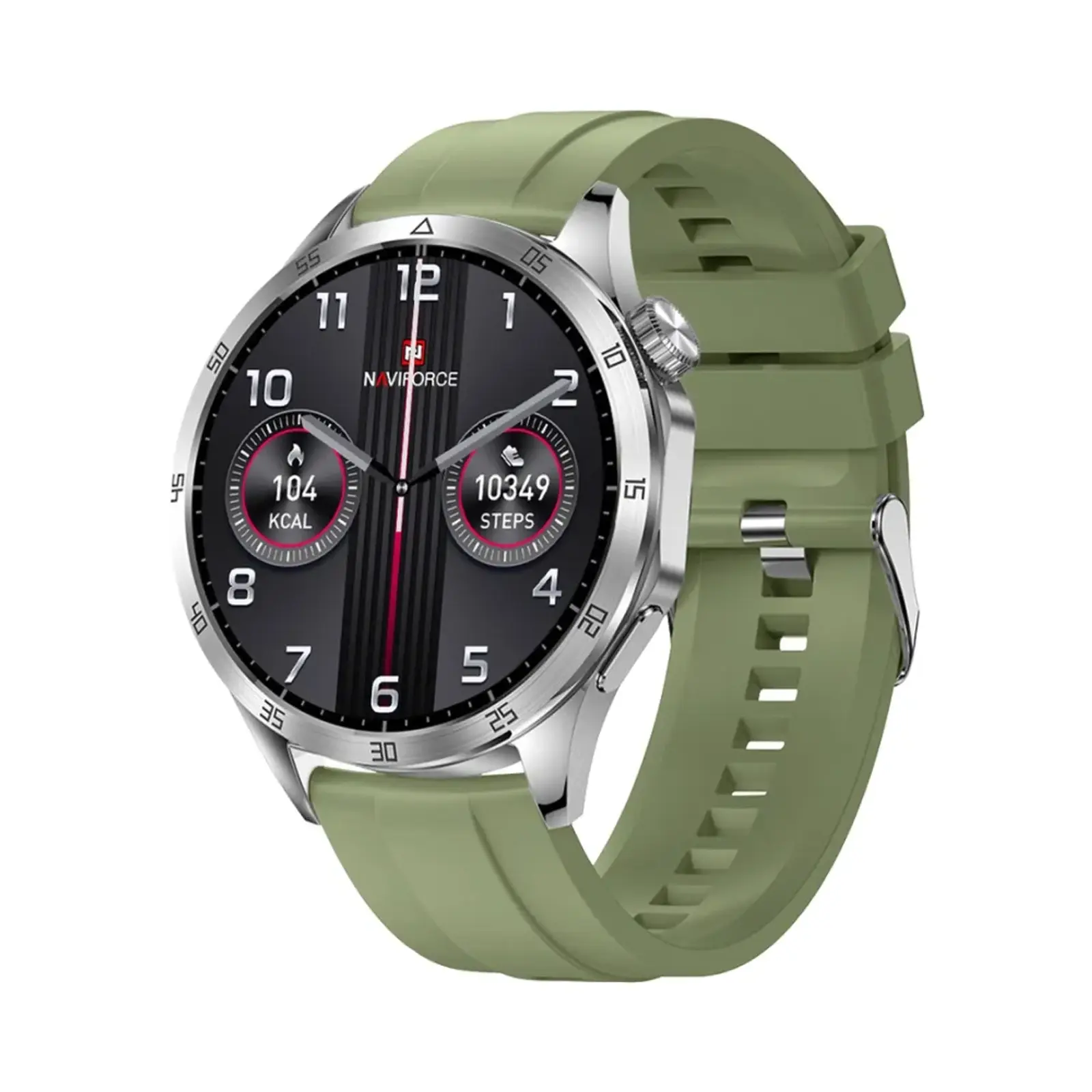 ساعت هوشمند نیوی فورس NT12 S/GN Metal Case with Silicone Band