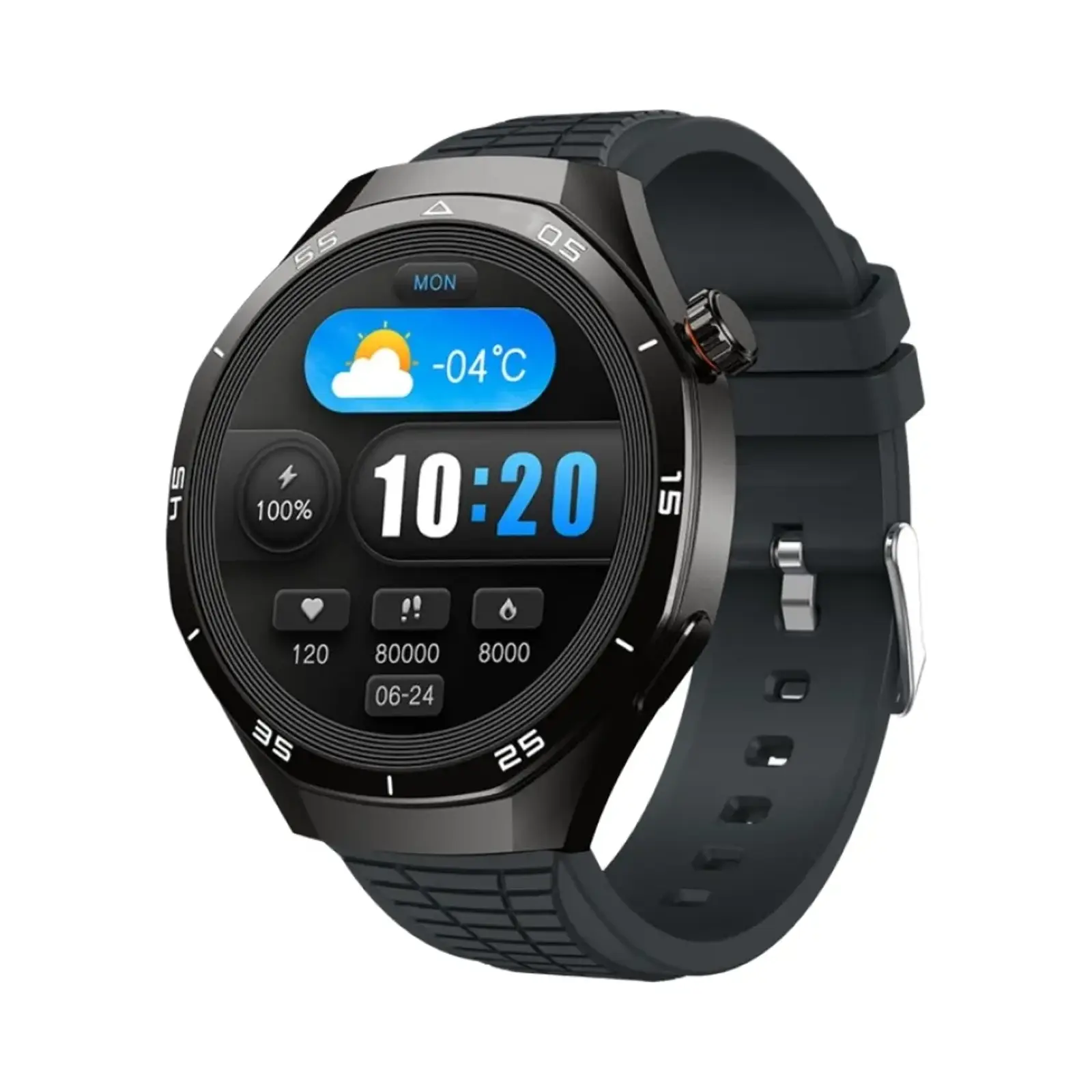 ساعت هوشمند ویرفیت 46mm HK06 HERO Aluminum Case with Silicone Band - نقره ای