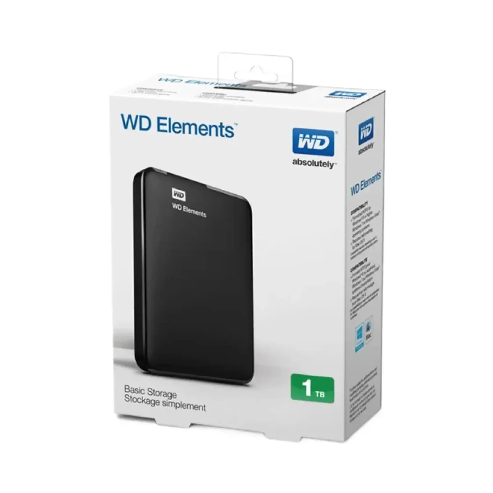 هارد اکسترنال 1 ترابایت وسترن دیجیتال Elements 1TB - مشکی