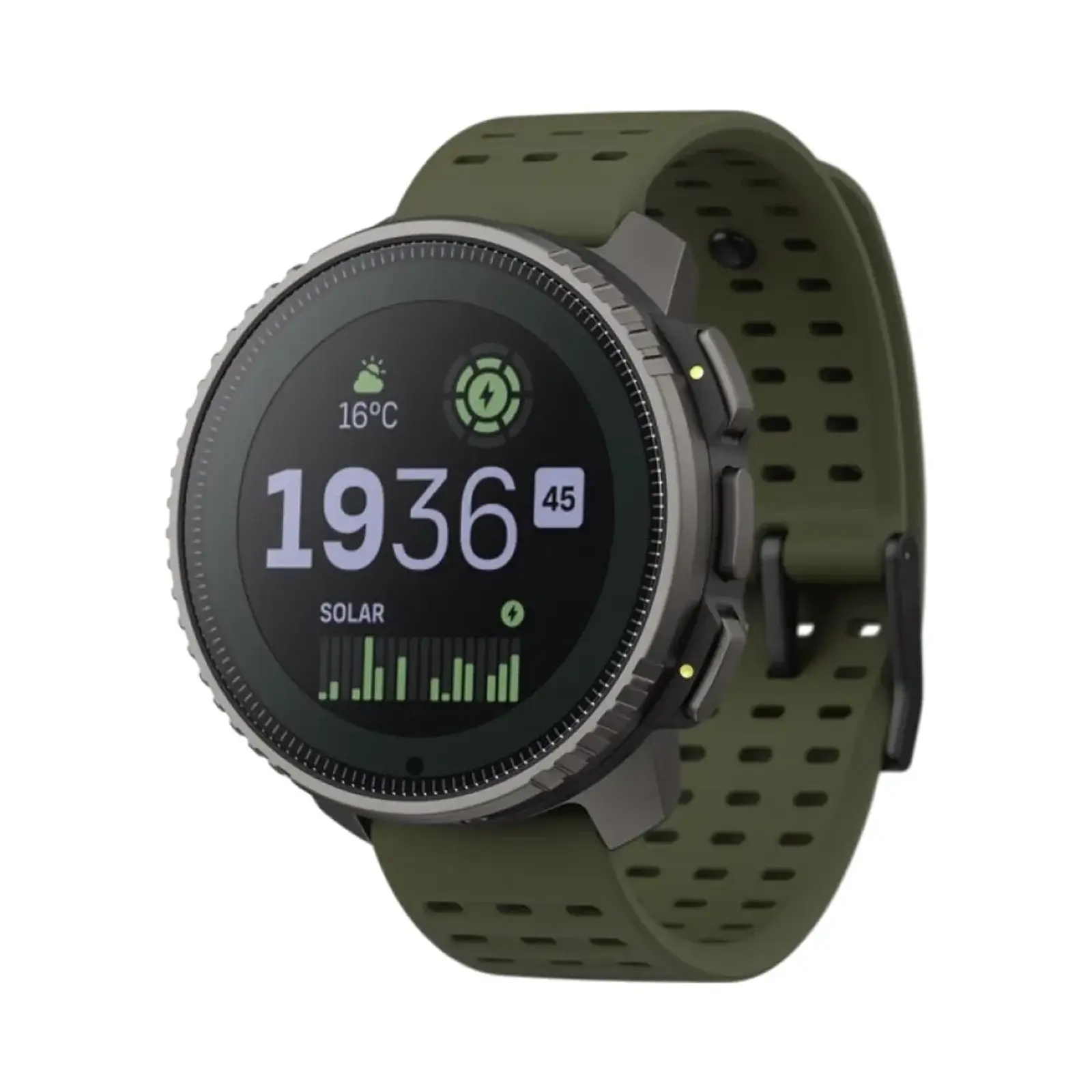 ساعت هوشمند سونتو VERTICAL Titanium Solar کد SS050859000 with Silicone Band - سبز تیره