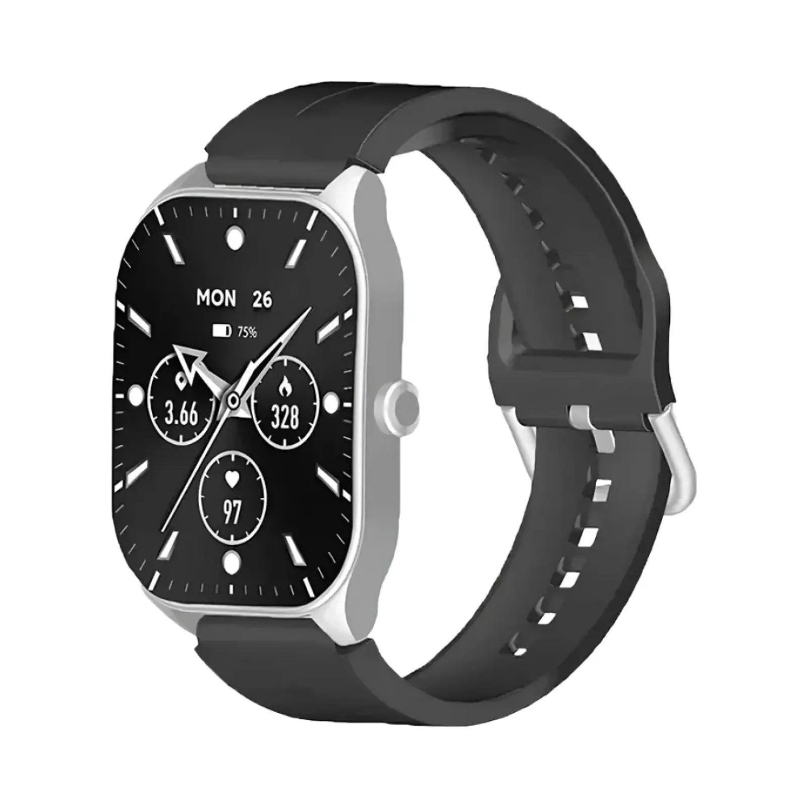 ساعت هوشمند موبودو 47mm J1 Aluminum Case with Silicone Band - نقره ای