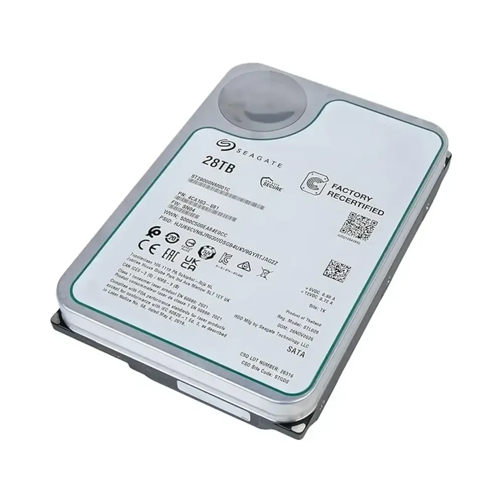 هارد دیسک اینترنال سیگیت Exos Recertified ST28000NM001C 28TB SATA