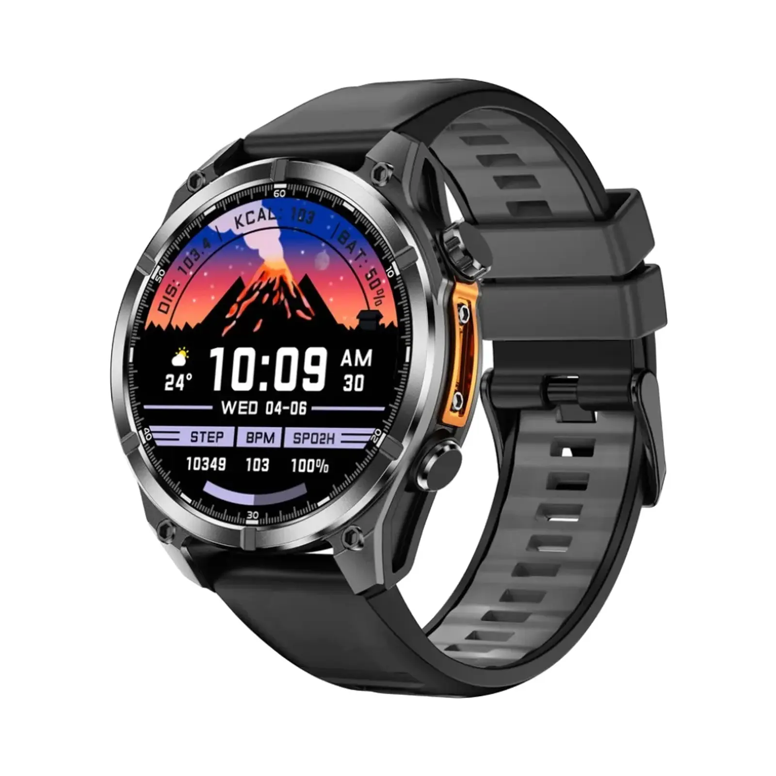 ساعت هوشمند والدوس 46mm VD40 PRO Metal and Plastic Case with Silicone Band - مشکی