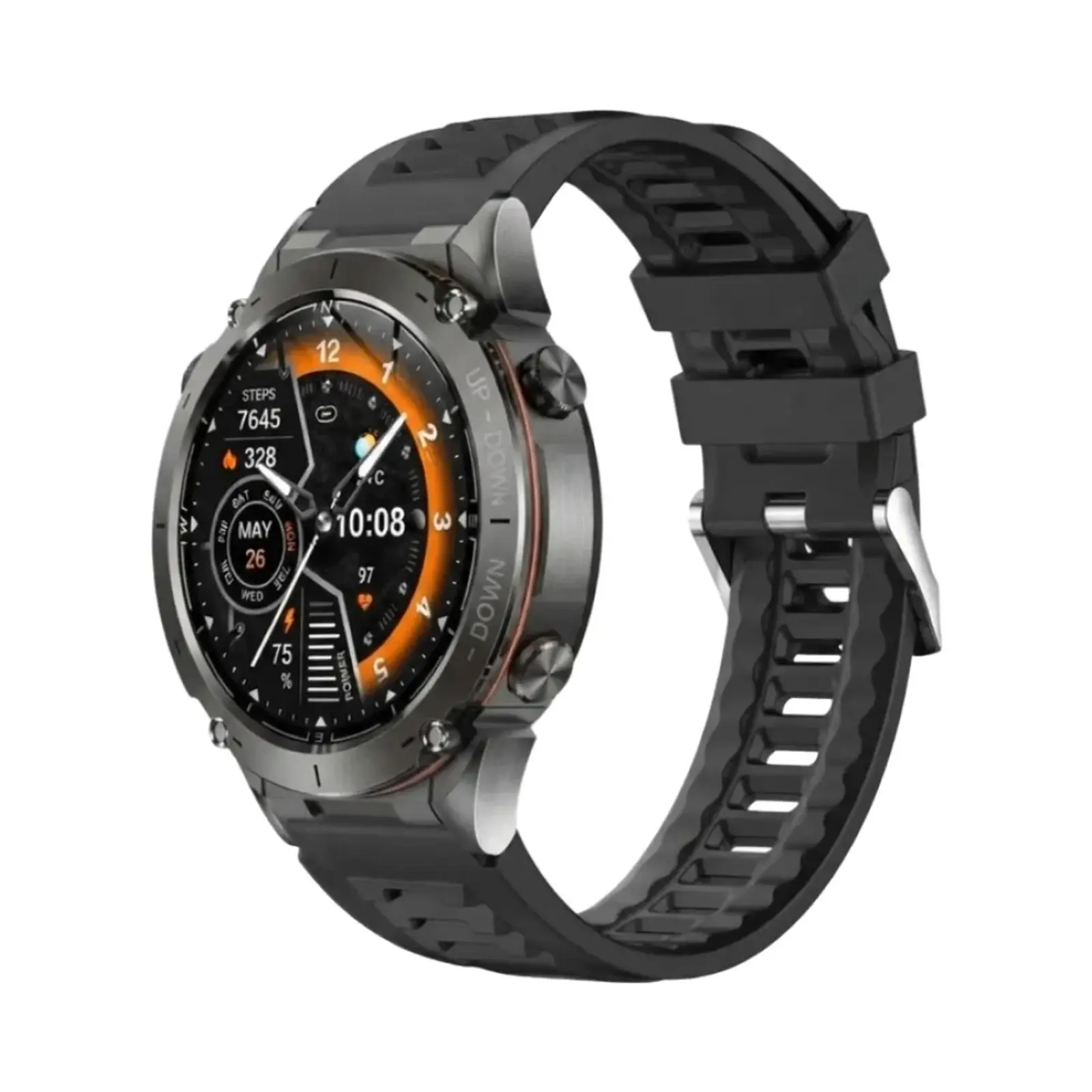 ساعت هوشمند کربی 45mm MARS Zinc Alloy Case with Silicone Band - مشکی
