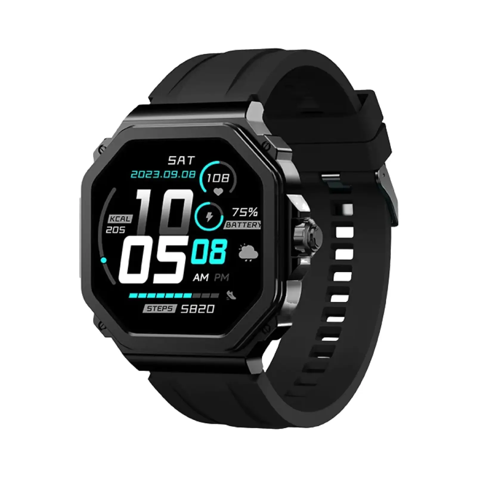 ساعت هوشمند سی بای 42mm W3 Hexa Zinc Alloy Case with Silicone Band
