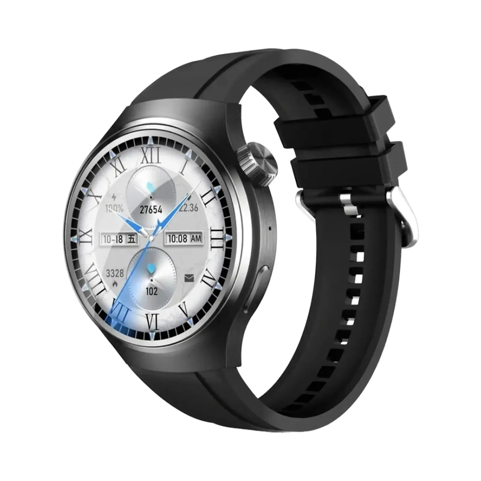 ساعت هوشمند هیوامی 46mm Omnix Zinc Alloy Case with Silicone Band - مشکی