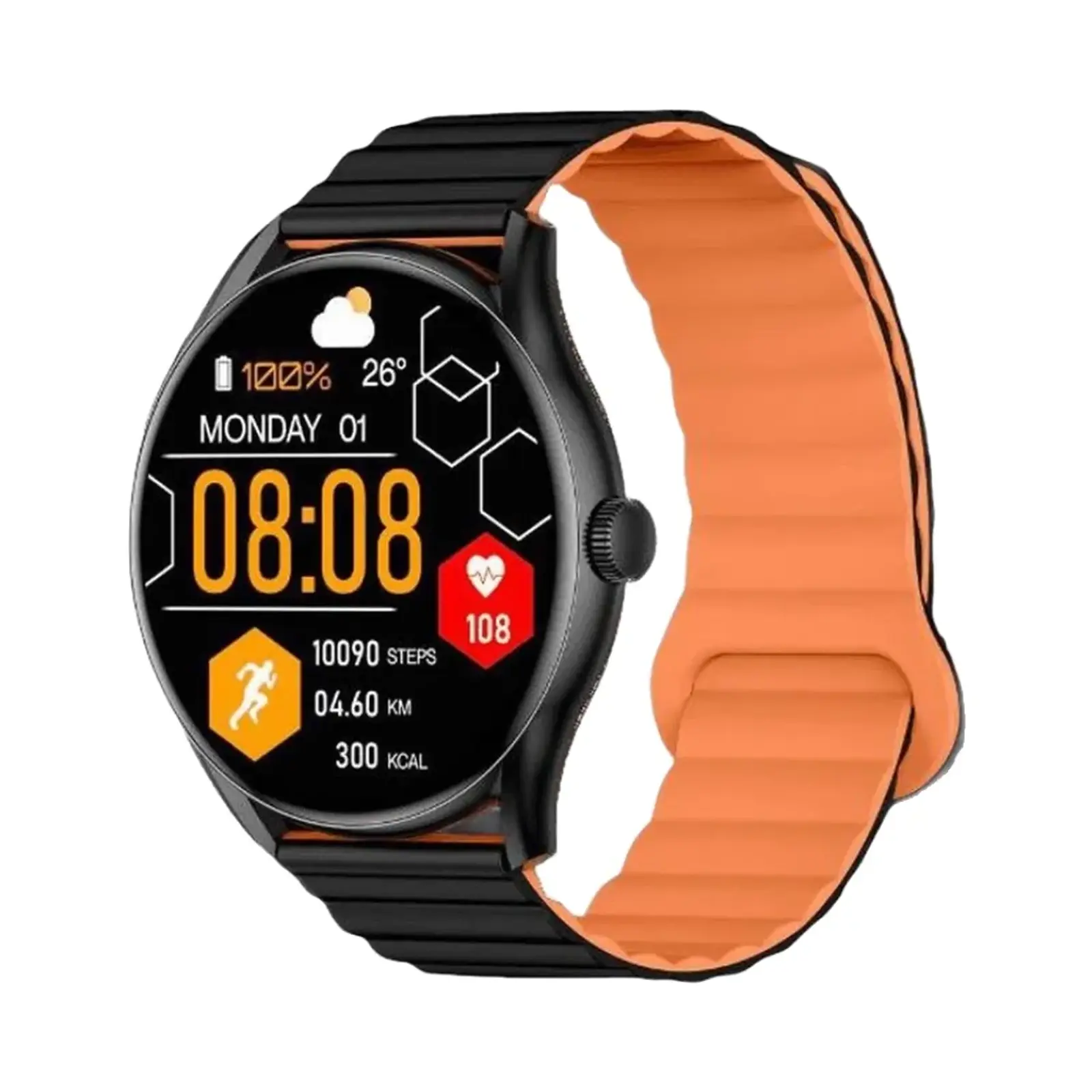 ساعت هوشمند گلوریمی M1 Pro Metal Case with Silicone Band - مشکی