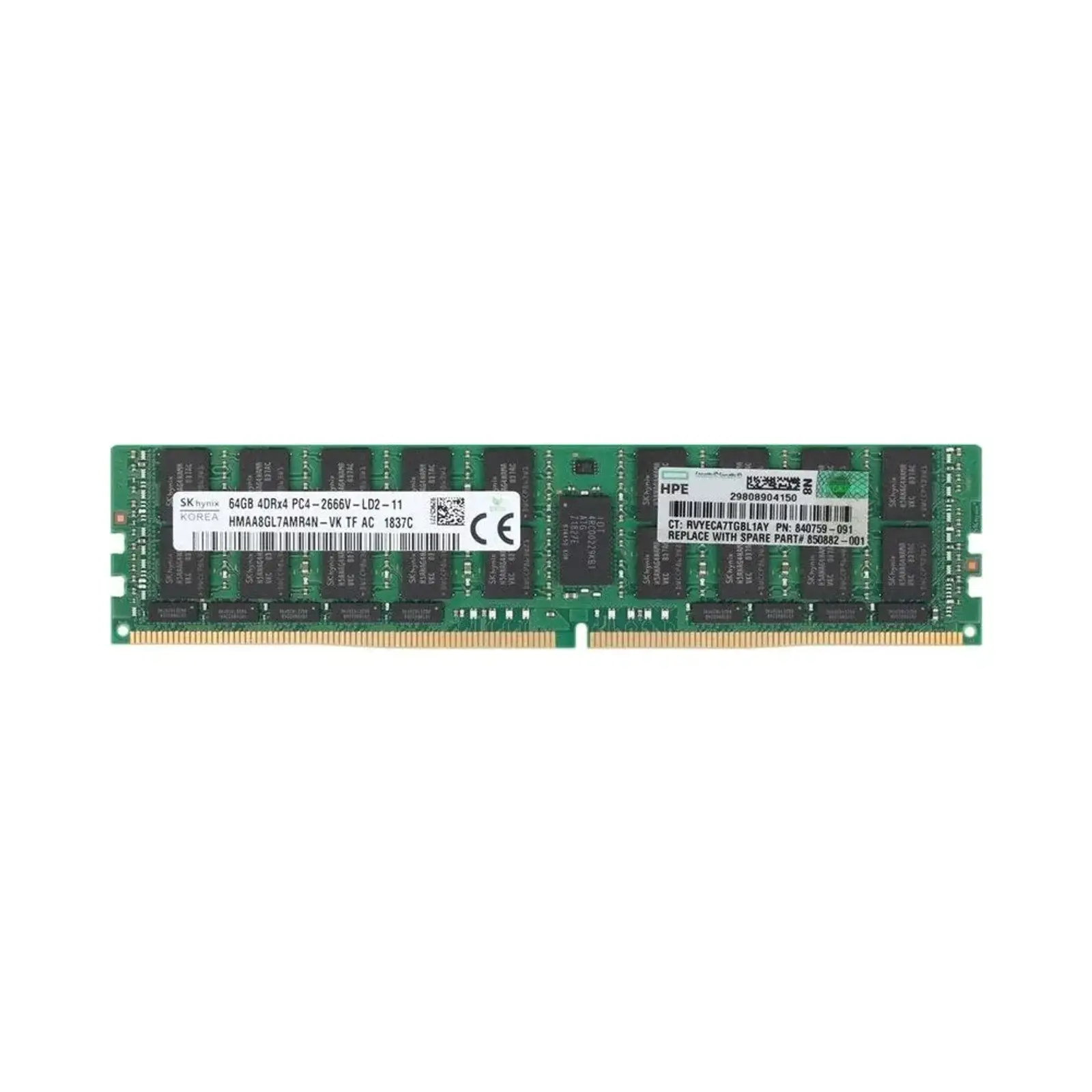 رم سرور اچ پی HPE LRDIMM DDR4 64GB 2666MHz Quad Rank x4 Registered - 815101-B21