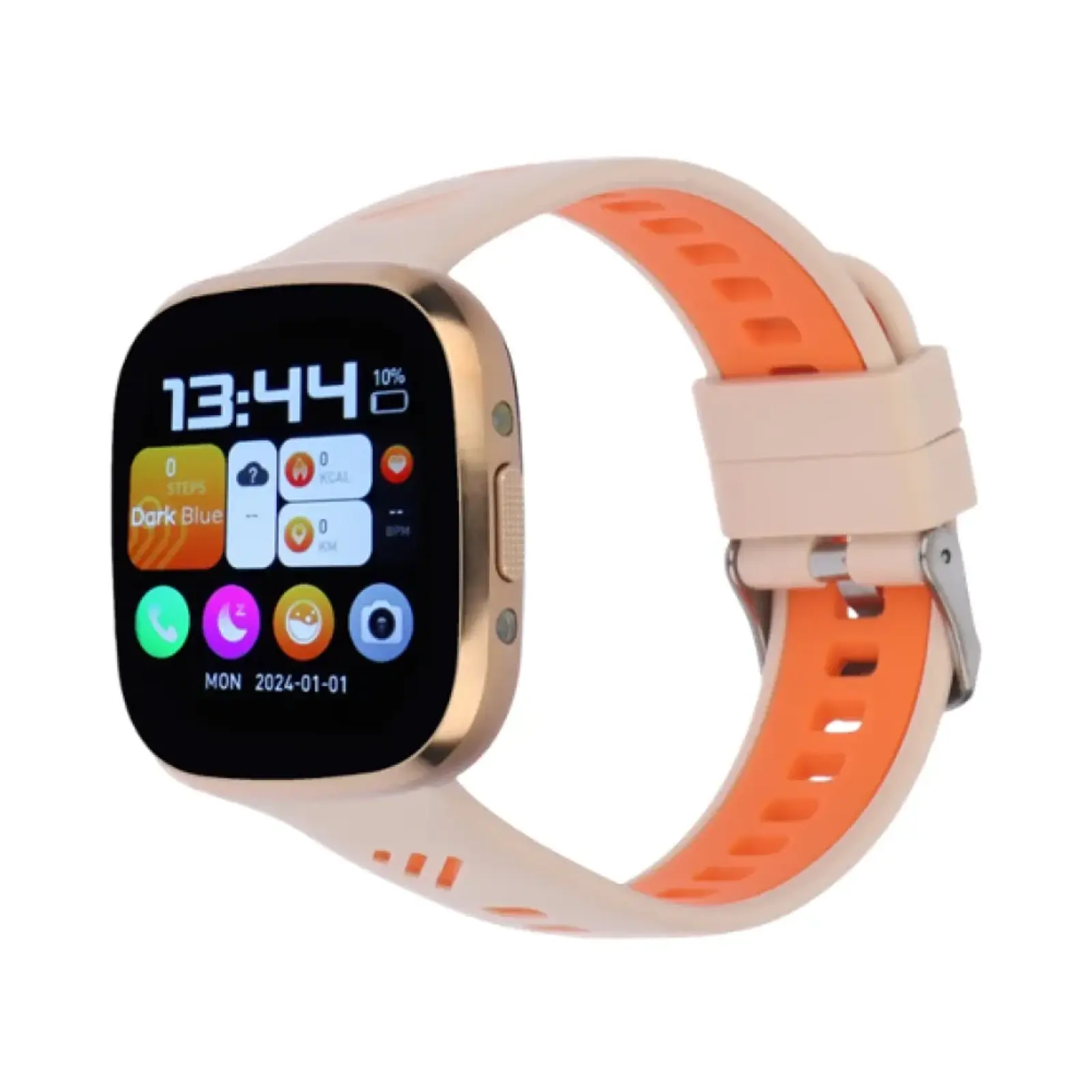 ساعت هوشمند دارک بلو 40mm D31 Metal Case with Silicone Band - صورتی
