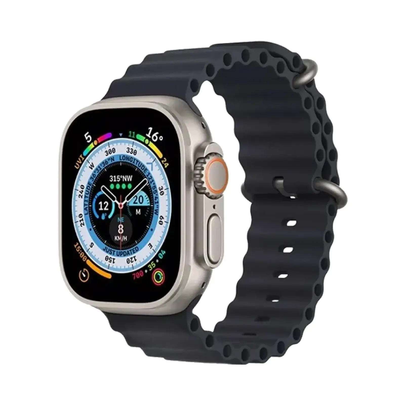 ساعت هوشمند تیکت 49mm TK-W80 Stainless Steel Case with Silicone Band