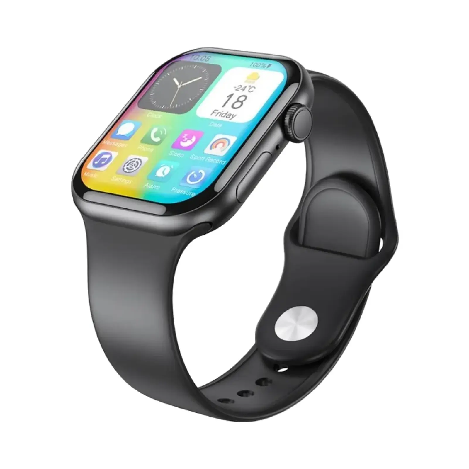 ساعت هوشمند ایکس او 45mm W10 PRO Aluminum Case with Silicone Band - مشکی
