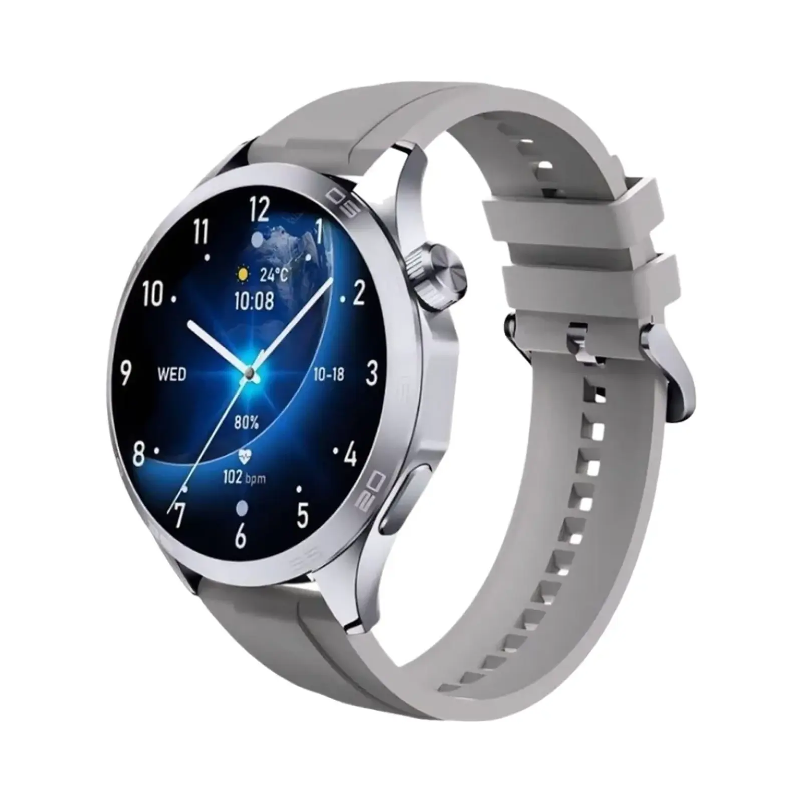 ساعت هوشمند ویسمی WS-63 Max Metal Case with Silicone Band - نقره ای
