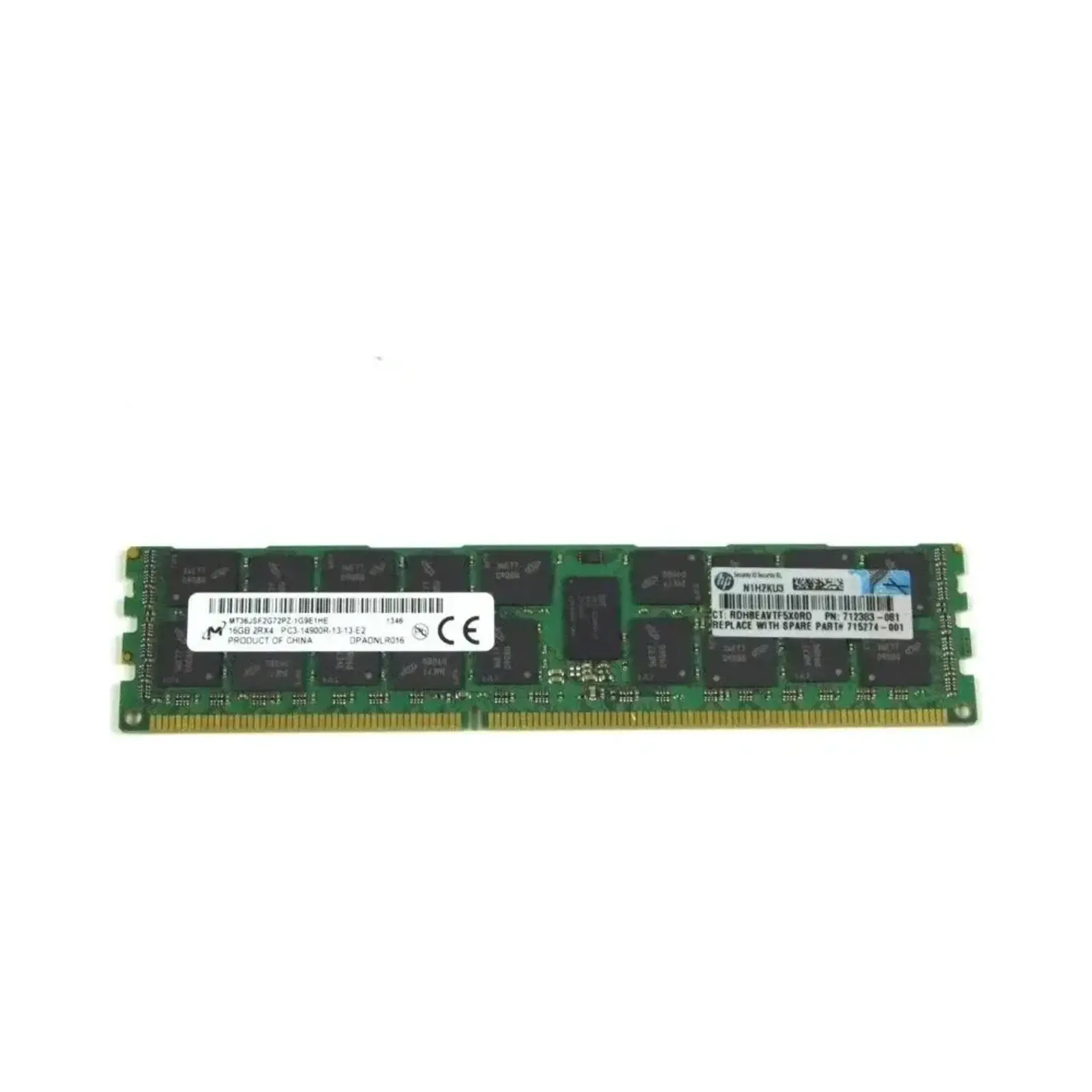 رم سرور اچ پی HPE DIMM DDR3 16GB 14900MHz Dual Rank x4 Registered - 708641-B21