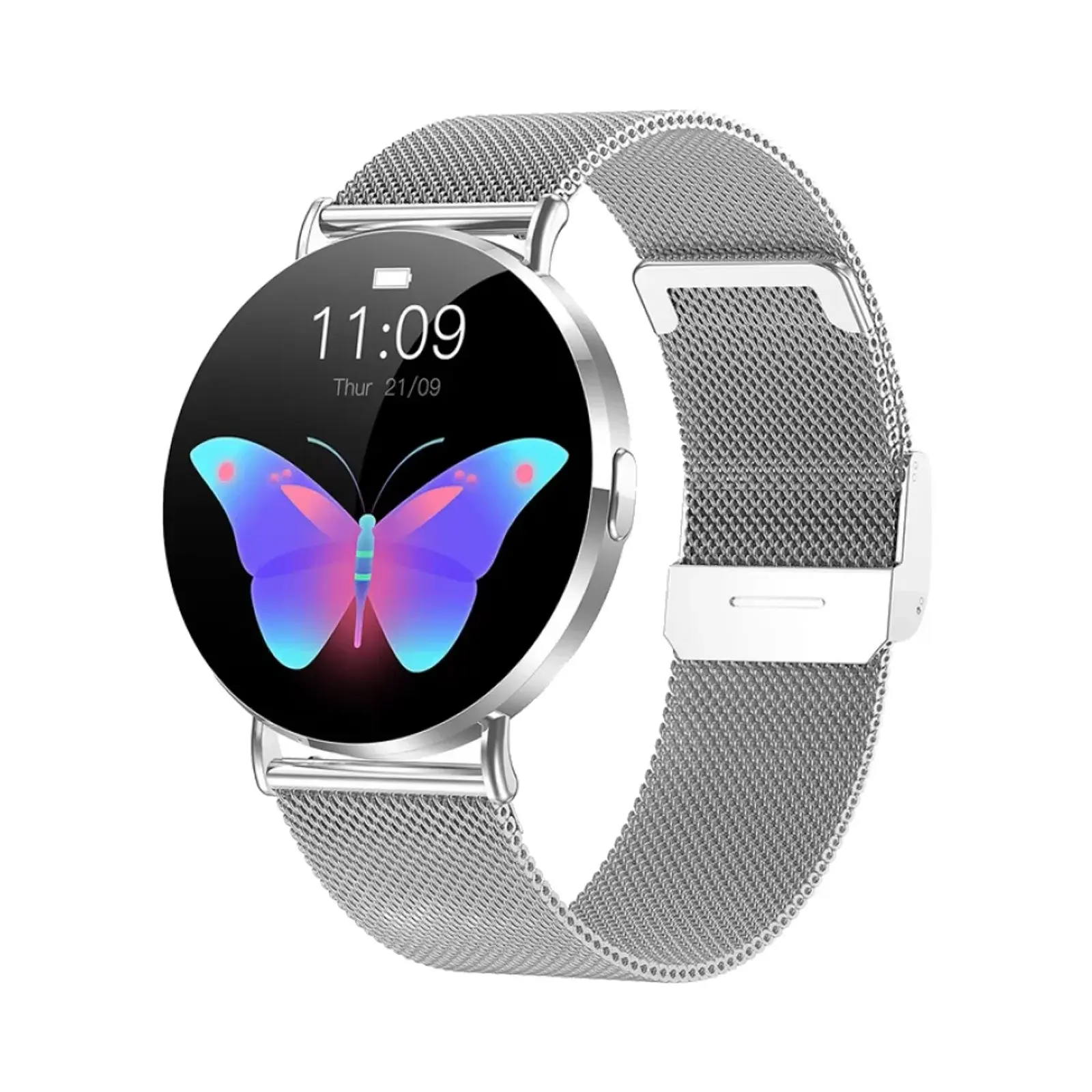 ساعت هوشمند تی سی اچ 41mm LX1 Moon Stainless Steel Case with Stainless Steel Band - نقره ای