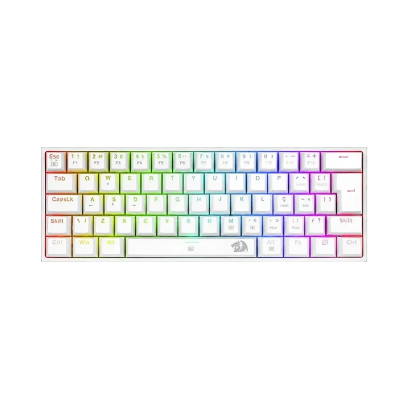 کیبورد گیمینگ باسیم ردراگون FIZZ K617 White Red Switch