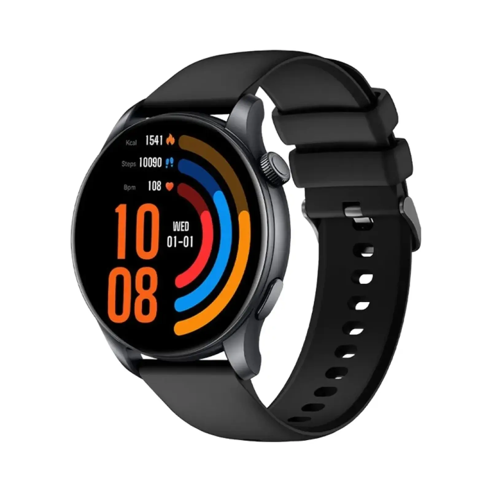ساعت هوشمند گلوریمی 46mm GC Round ABS Plastic Case with Silicone Band - مشکی