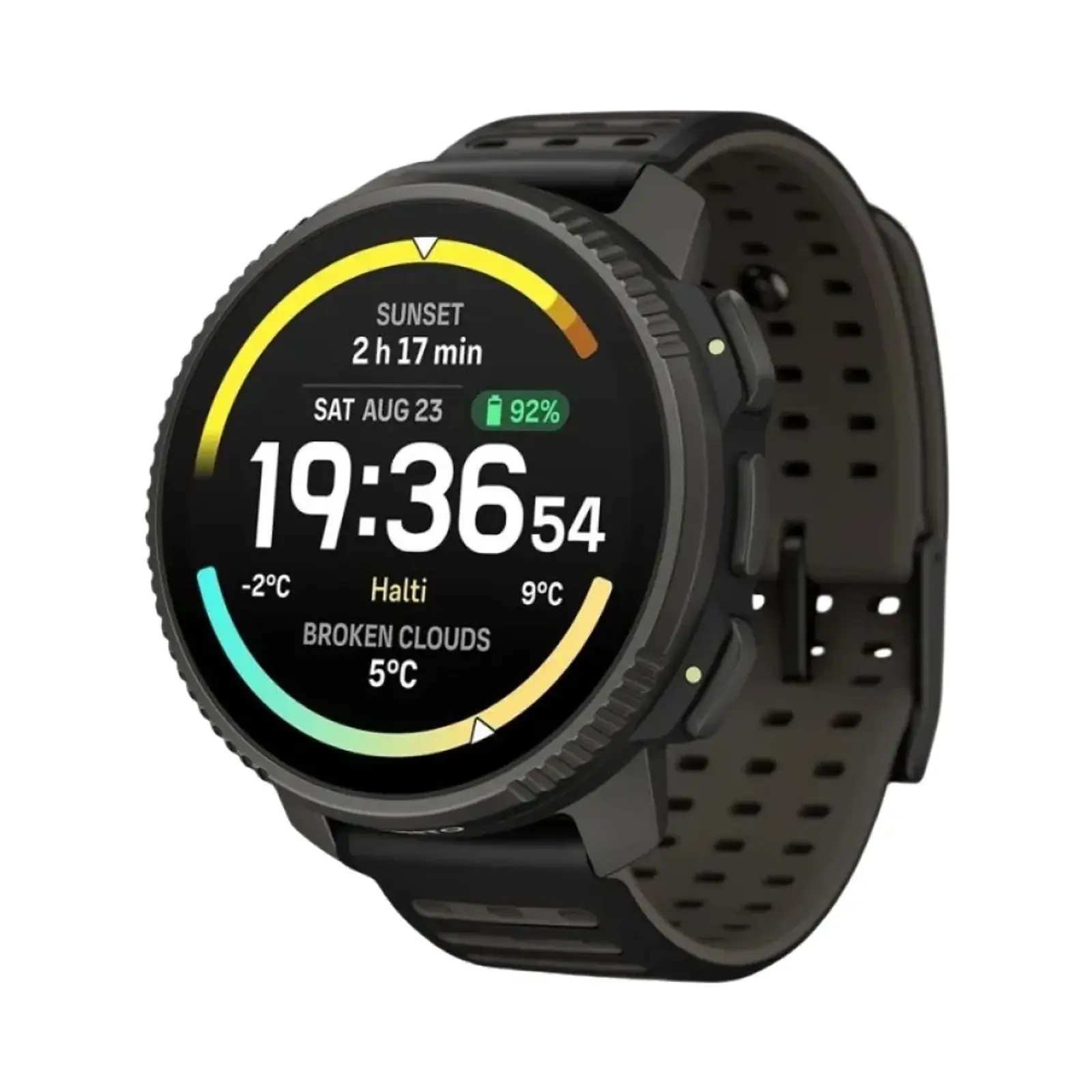 ساعت هوشمند سونتو 49mm VERTICAL 2 Titanium Case with Silicone Band - مشکی
