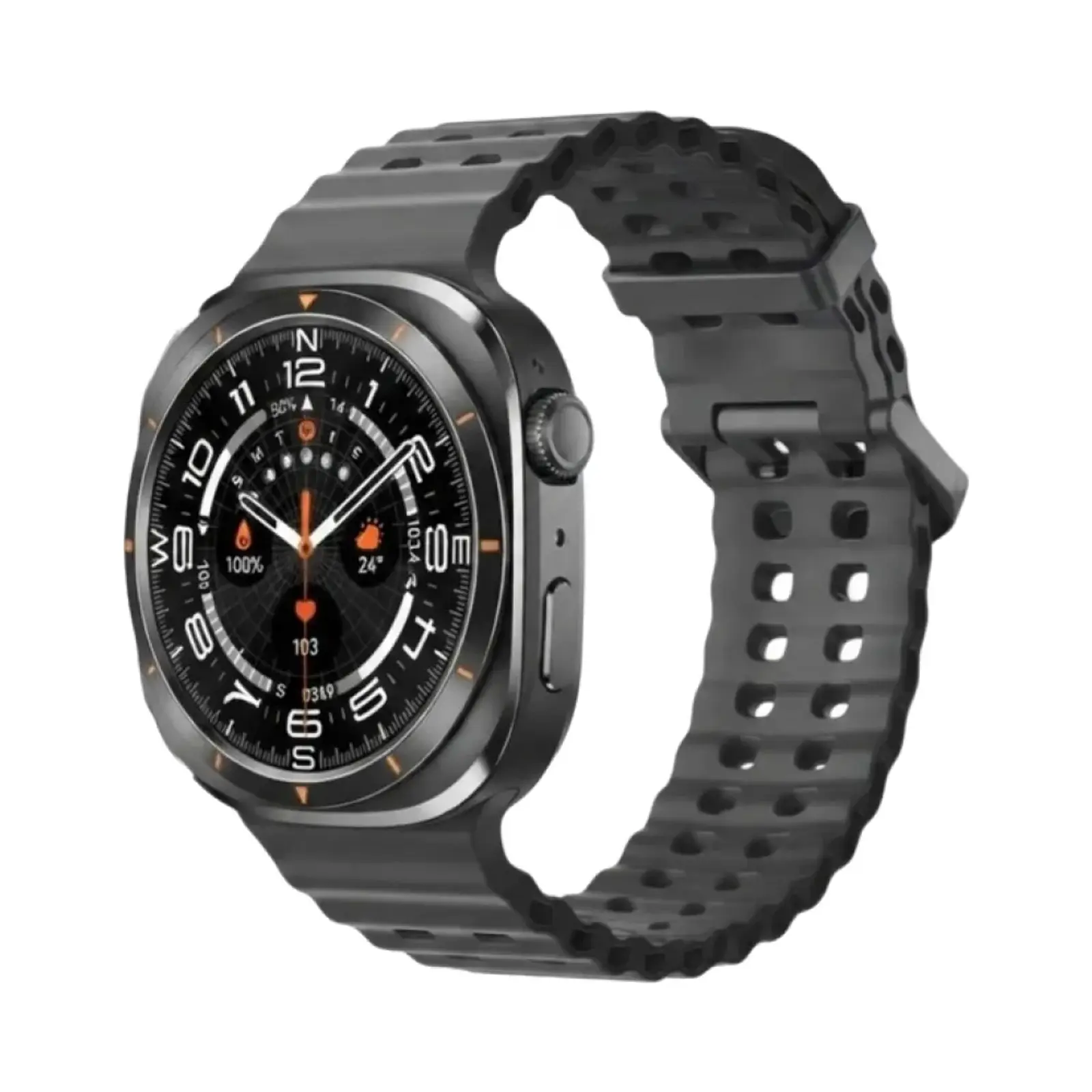 ساعت هوشمند کربی 45mm SAM ULTRA7 Zinc Alloy Case with Silicone Band - مشکی