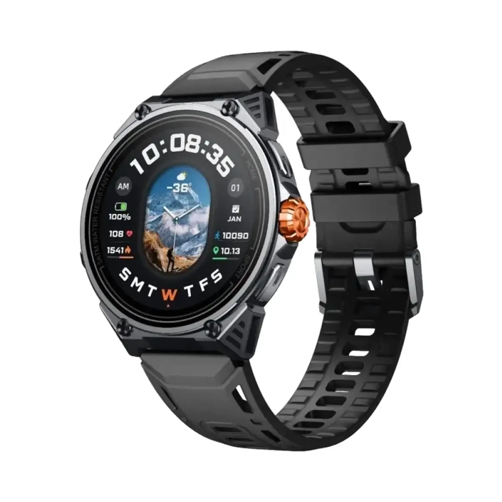ساعت هوشمند پاورولوجی 44mm Alfa PSWBT348BK Aluminum Case with Aluminum Band - مشکی