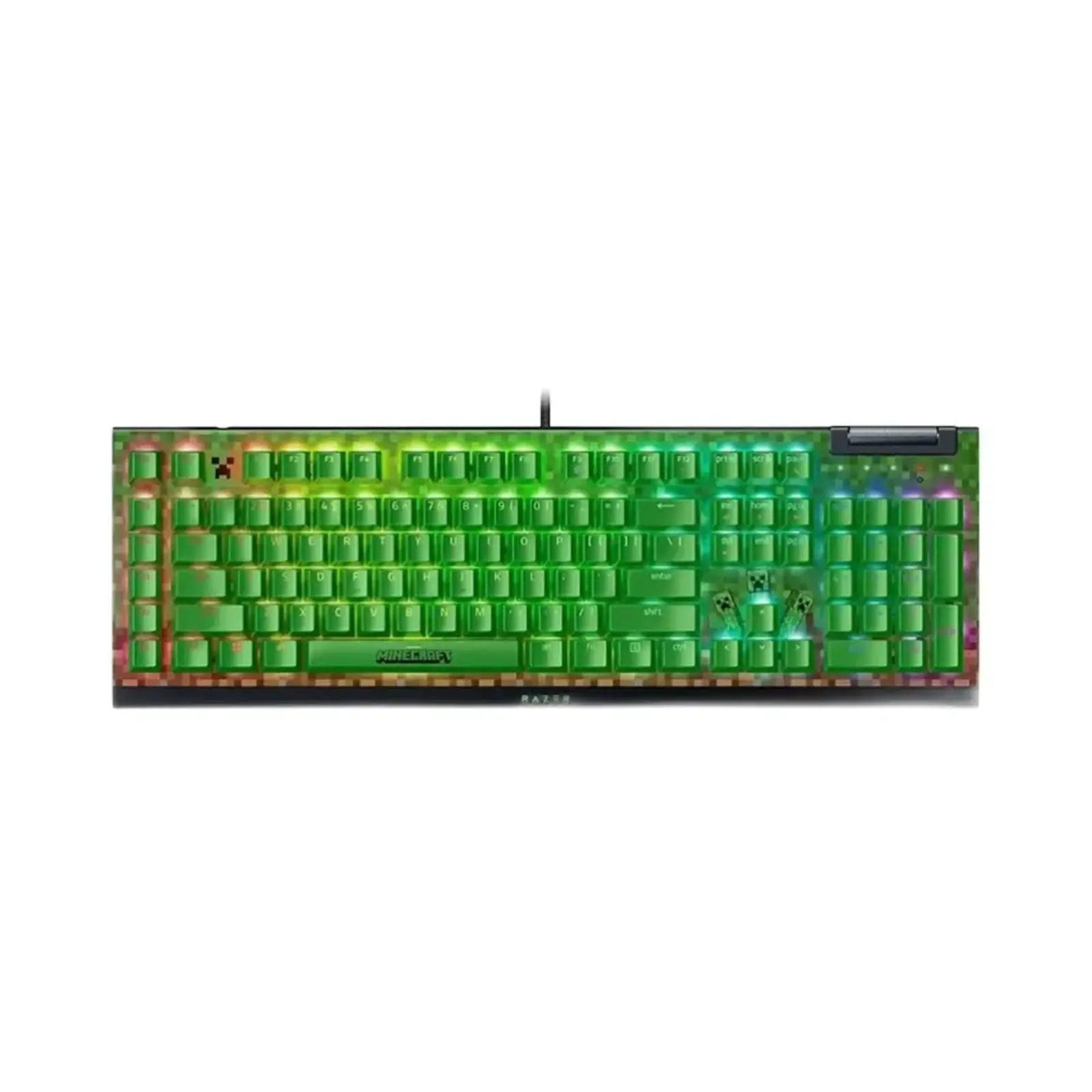 کیبورد ریزر گیمینگ سیم دار BlackWidow V4 X Minecraft Edition