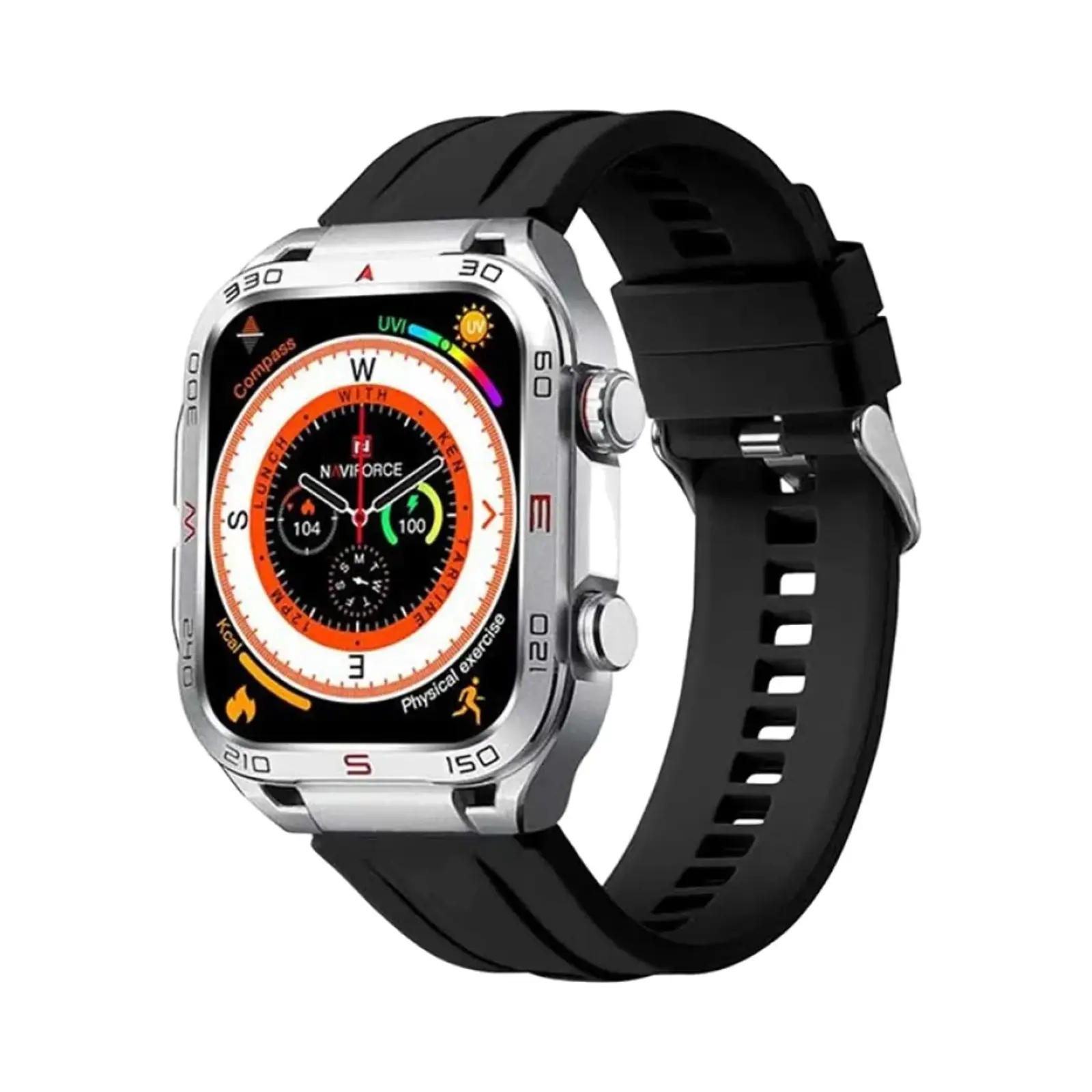 ساعت هوشمند نیوی فورس N11S/B Metal Case with Silicone Band - مشکی