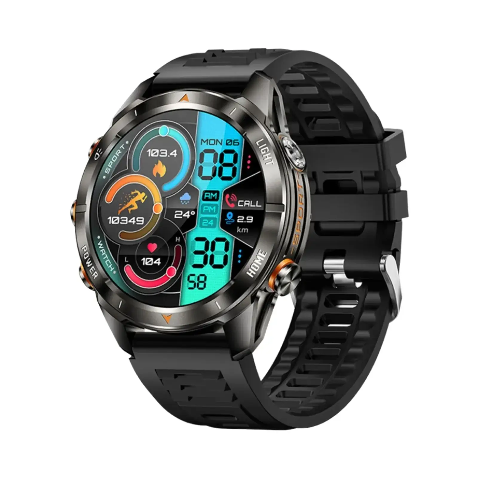 ساعت هوشمند دیبت ویر 48mm KT80-Adventure Plus Polycarbonate Case with Silicone Band