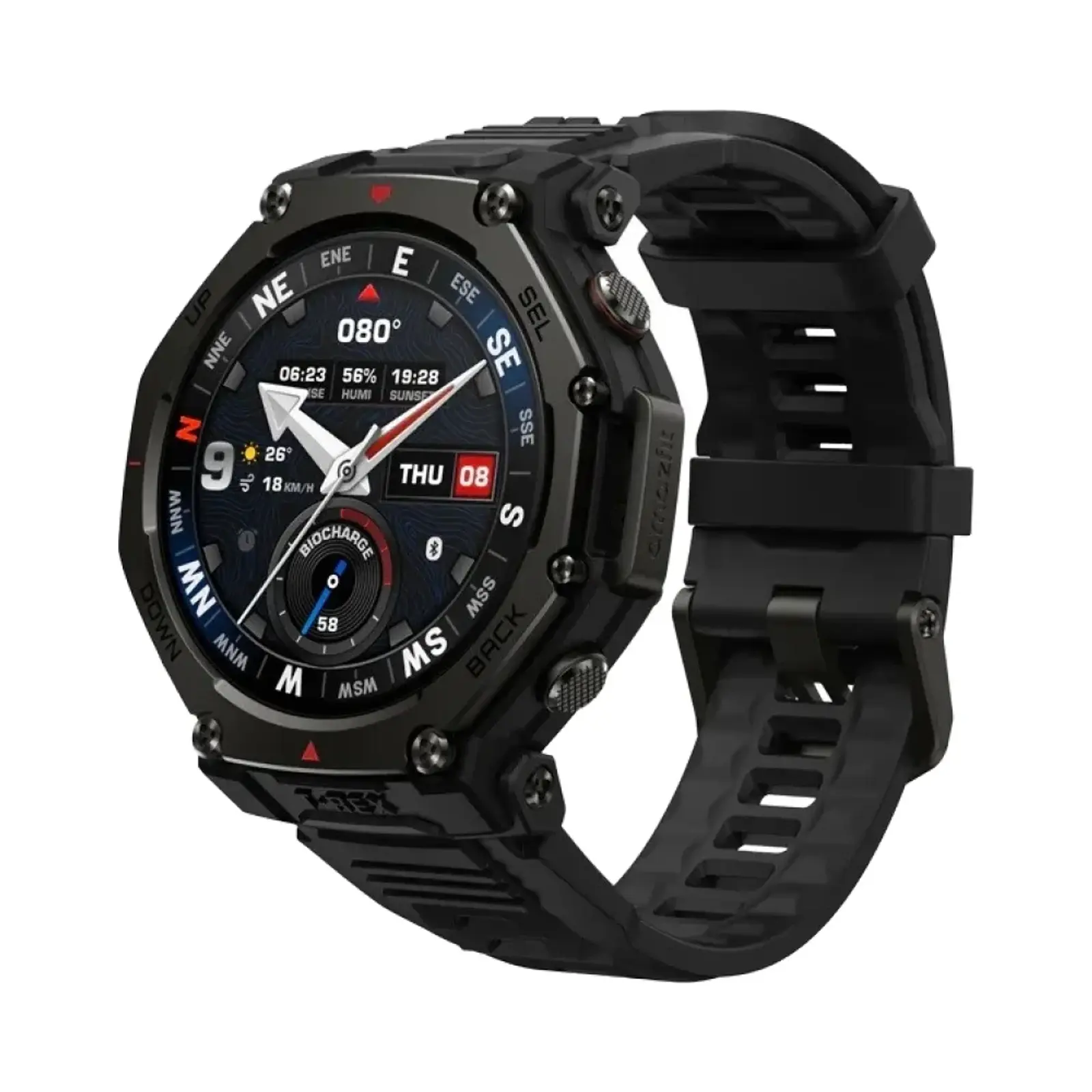 ساعت هوشمند امیزفیت 48mm T-Rex 3 Pro Aluminum Case with Silicone Band - مشکی