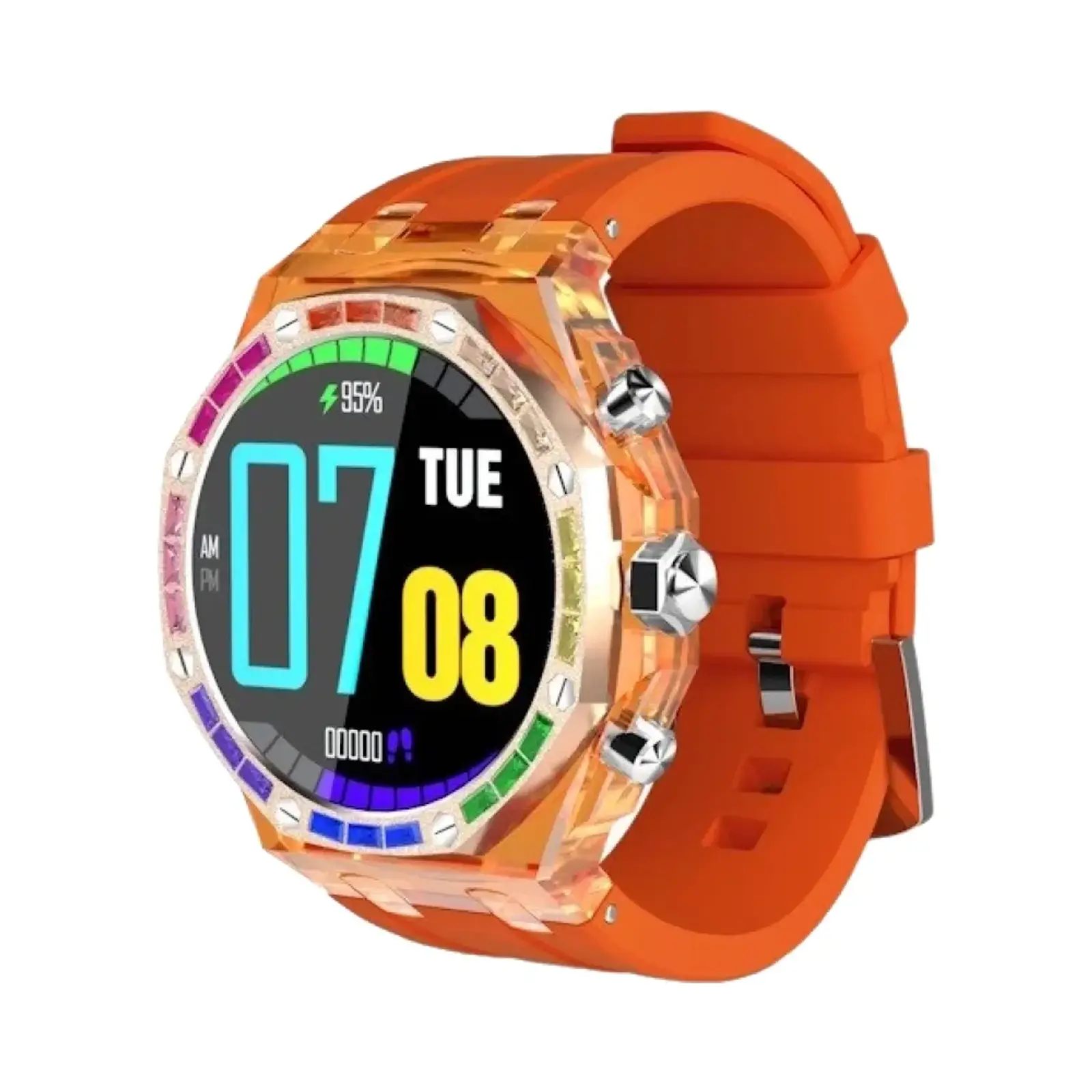 ساعت هوشمند پرودو 36mm CRISTALLOAPT ABS Plastic Case with Silicone Band - نارنجی