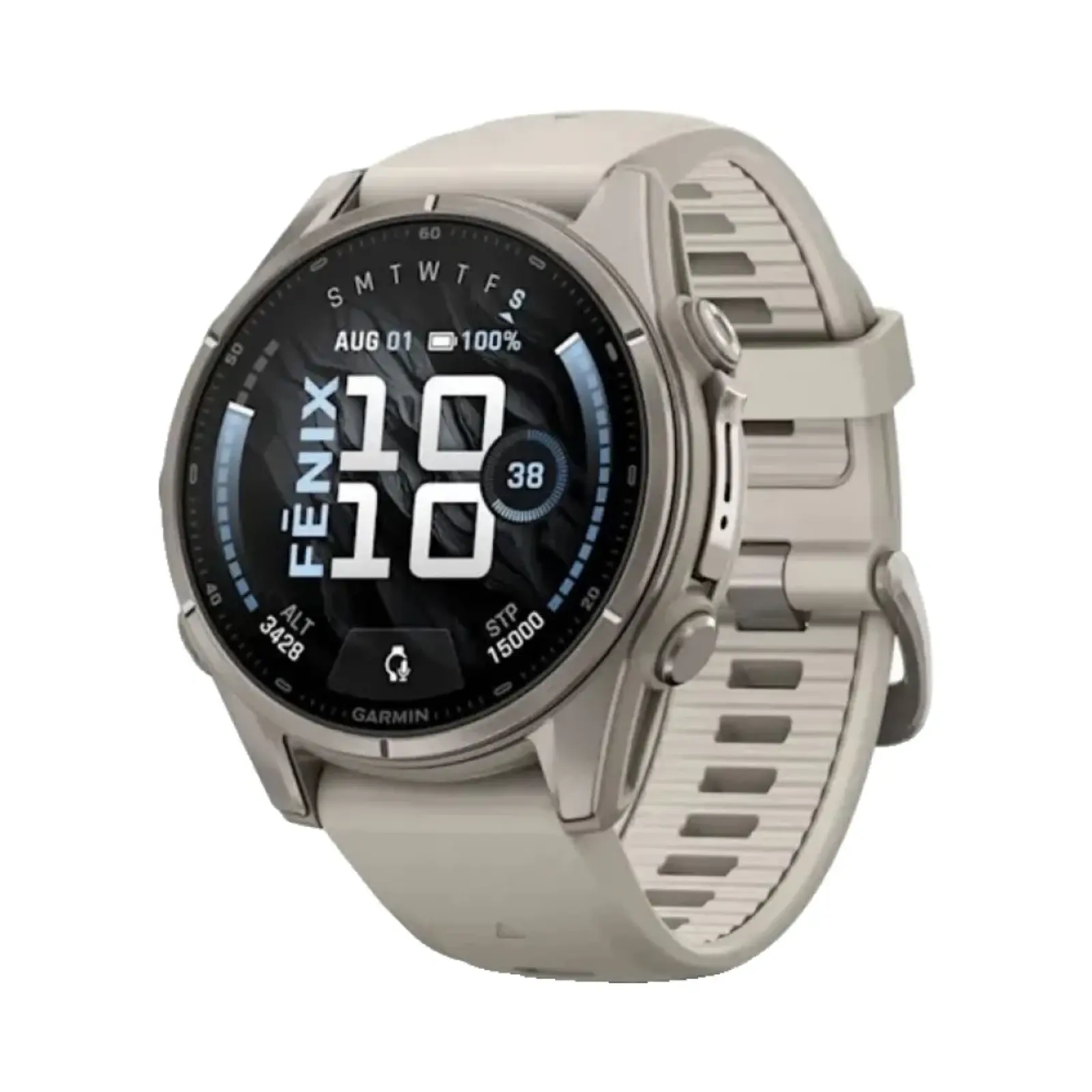 ساعت هوشمند گارمین 43mm Fenix 9 Metal and Plastic Case with Silicone Band - تیتانیومی