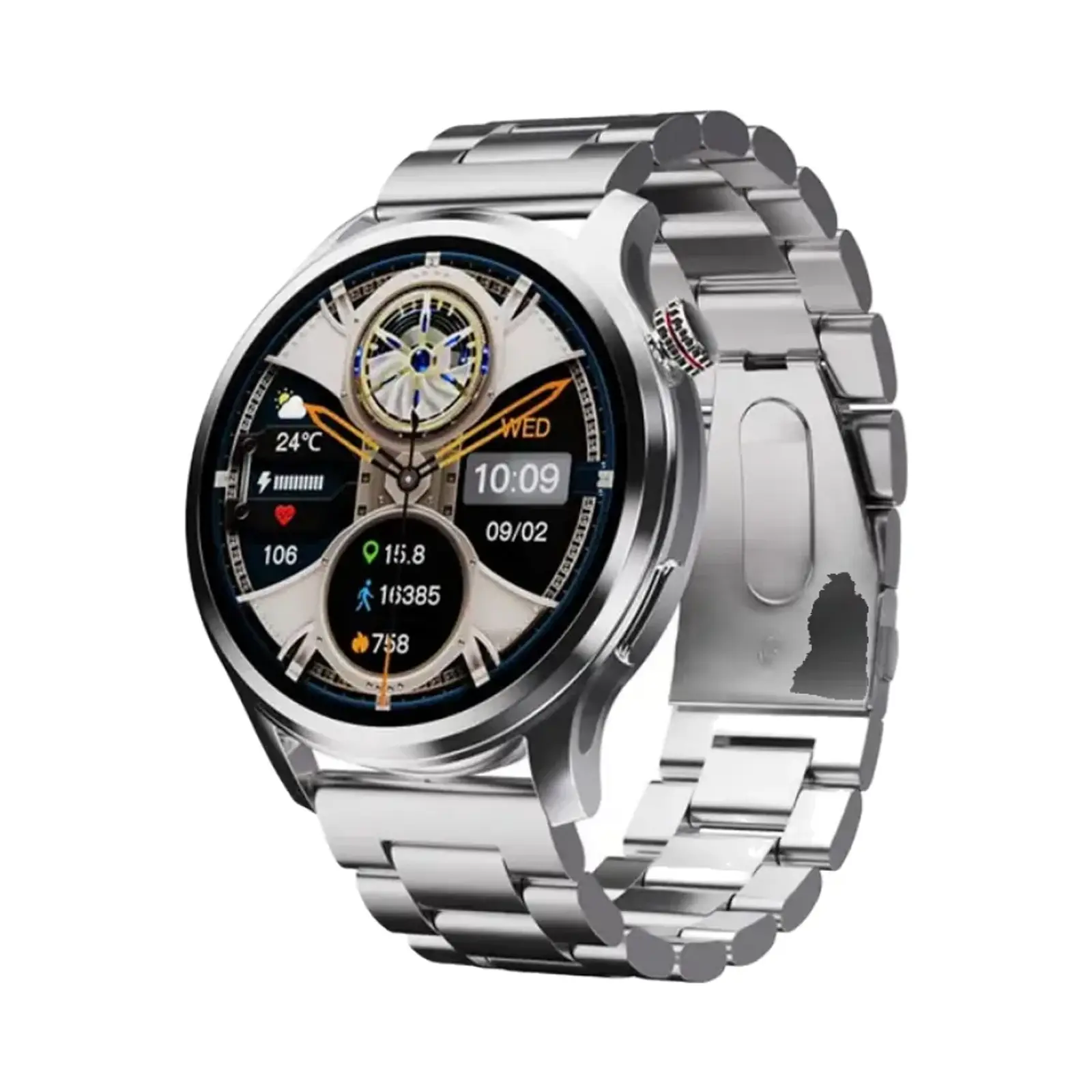 ساعت هوشمند لومینکس 36mm SK51 Metal Case with Silicone Band - نقره ای
