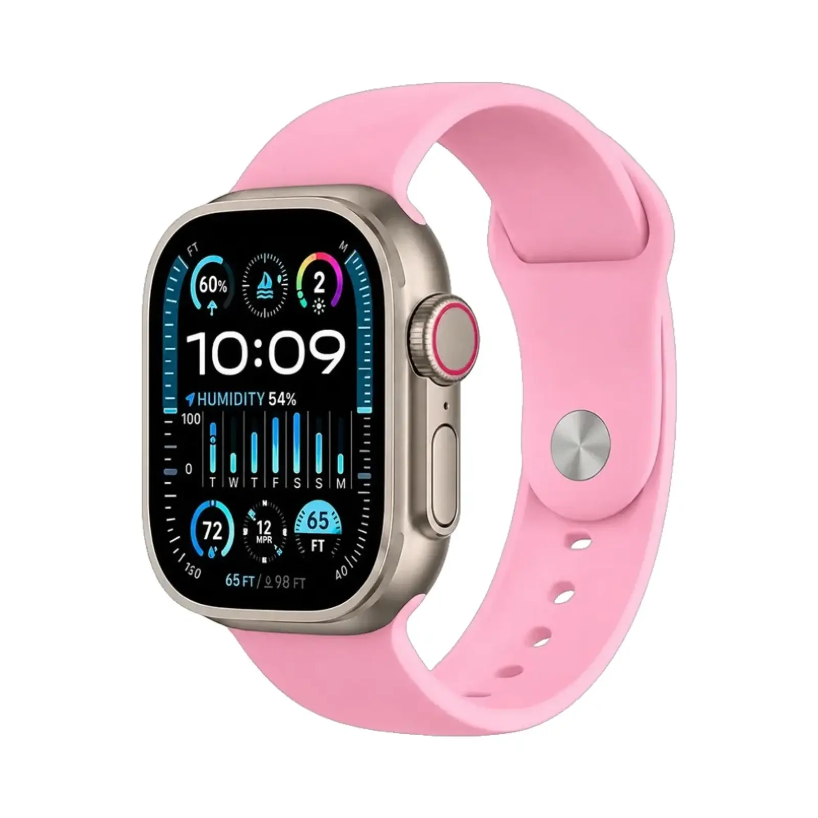 ساعت هوشمند جی دی 12 49mm 7IN1 Metal and Plastic Case with Silicone Band - نقره ای
