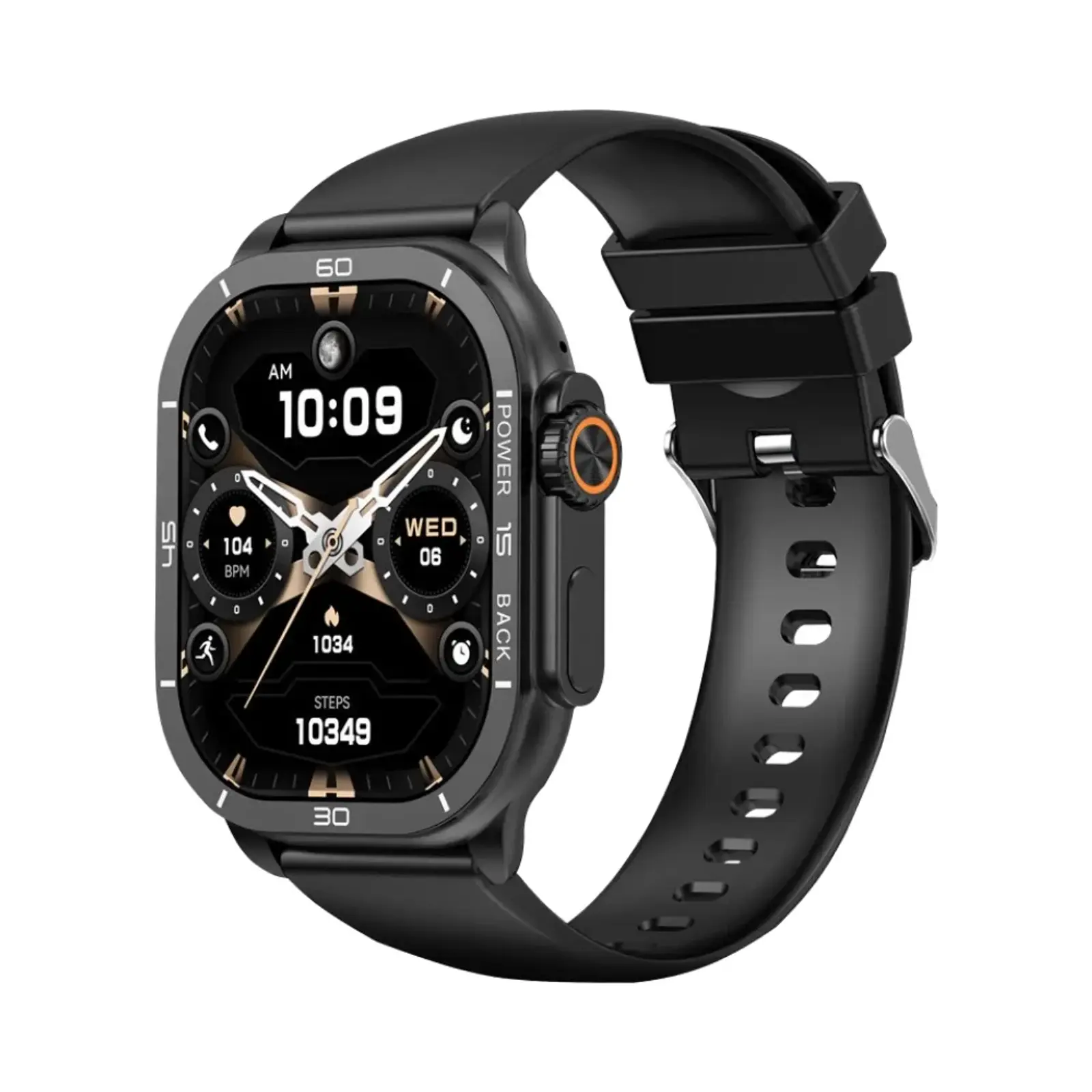 ساعت هوشمند ارلدام 46mm SW19 Metal and Plastic Case with Silicone Band - مشکی