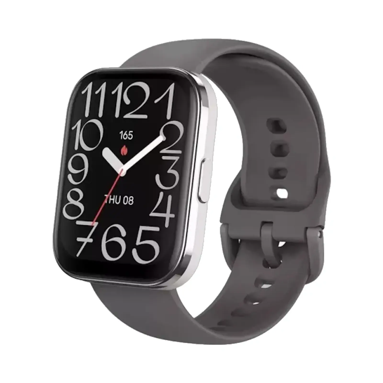 ساعت هوشمند امیزفیت 49mm MAR ERGONOMIC BIP 5 UNITY WIDE Metal Case with Silicone Band - طوسی تیره