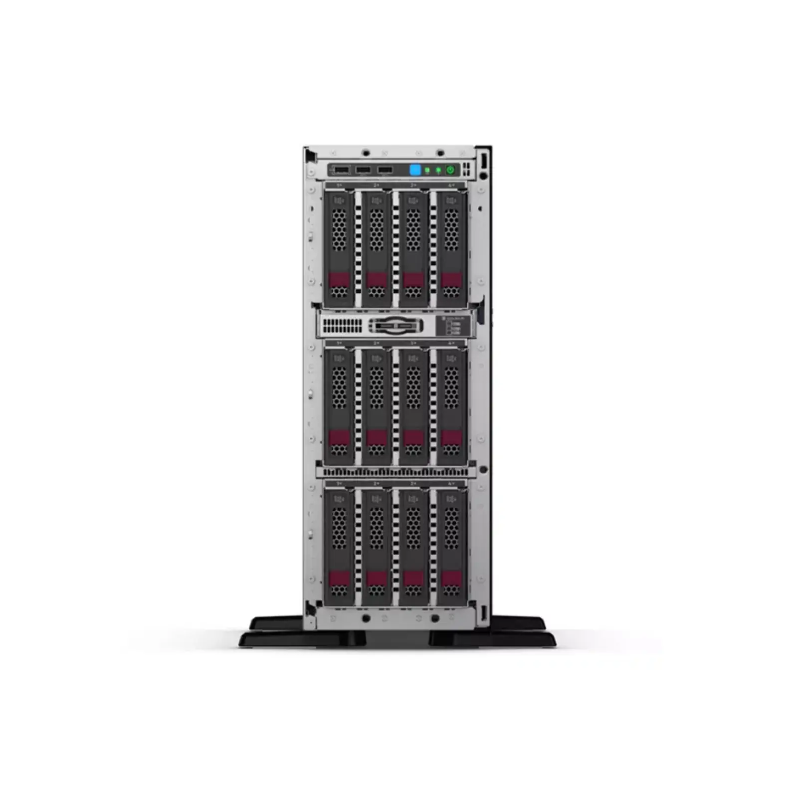سرور حسابداری اچ پی HPE ML350 G10 ۴LFF-B Xeon Silver 4210x2/32GB DDR4/960GB SSDx4/Intel