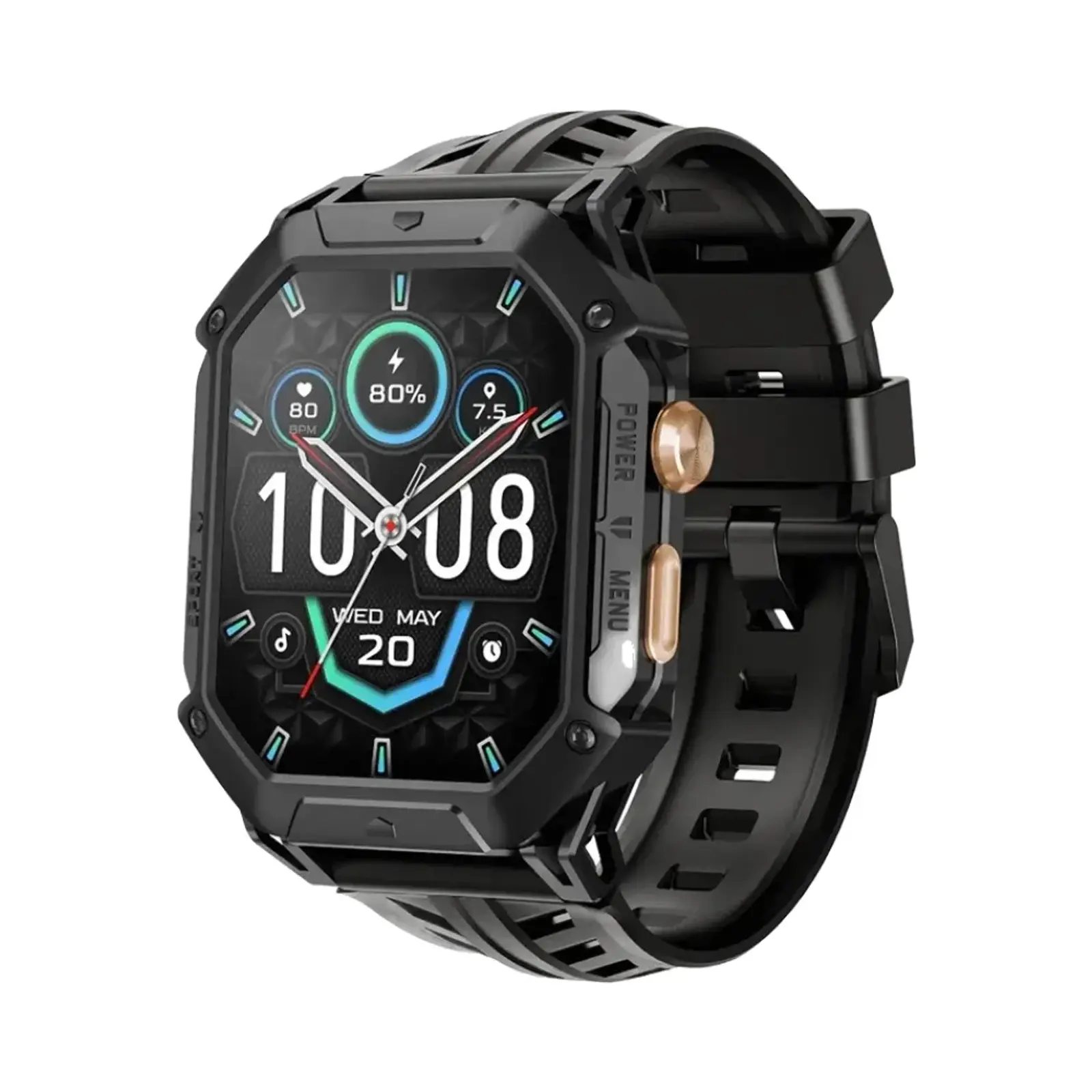 ساعت هوشمند هایلو 52mm IRON N1 Polycarbonate Case with Silicone Band