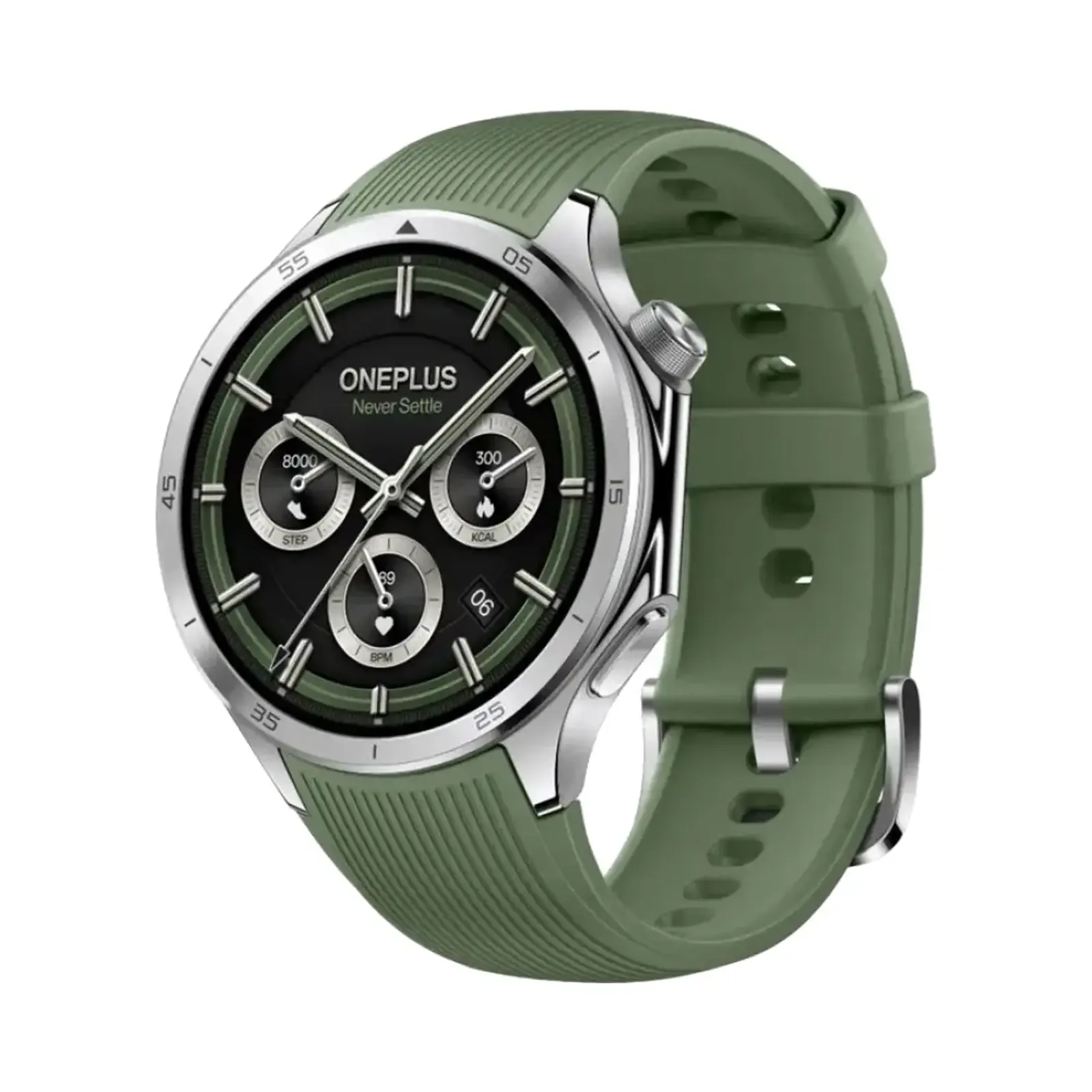 ساعت هوشمند وان پلاس 47mm WATCH3 Stainless Steel Case with Silicone Band - سبز