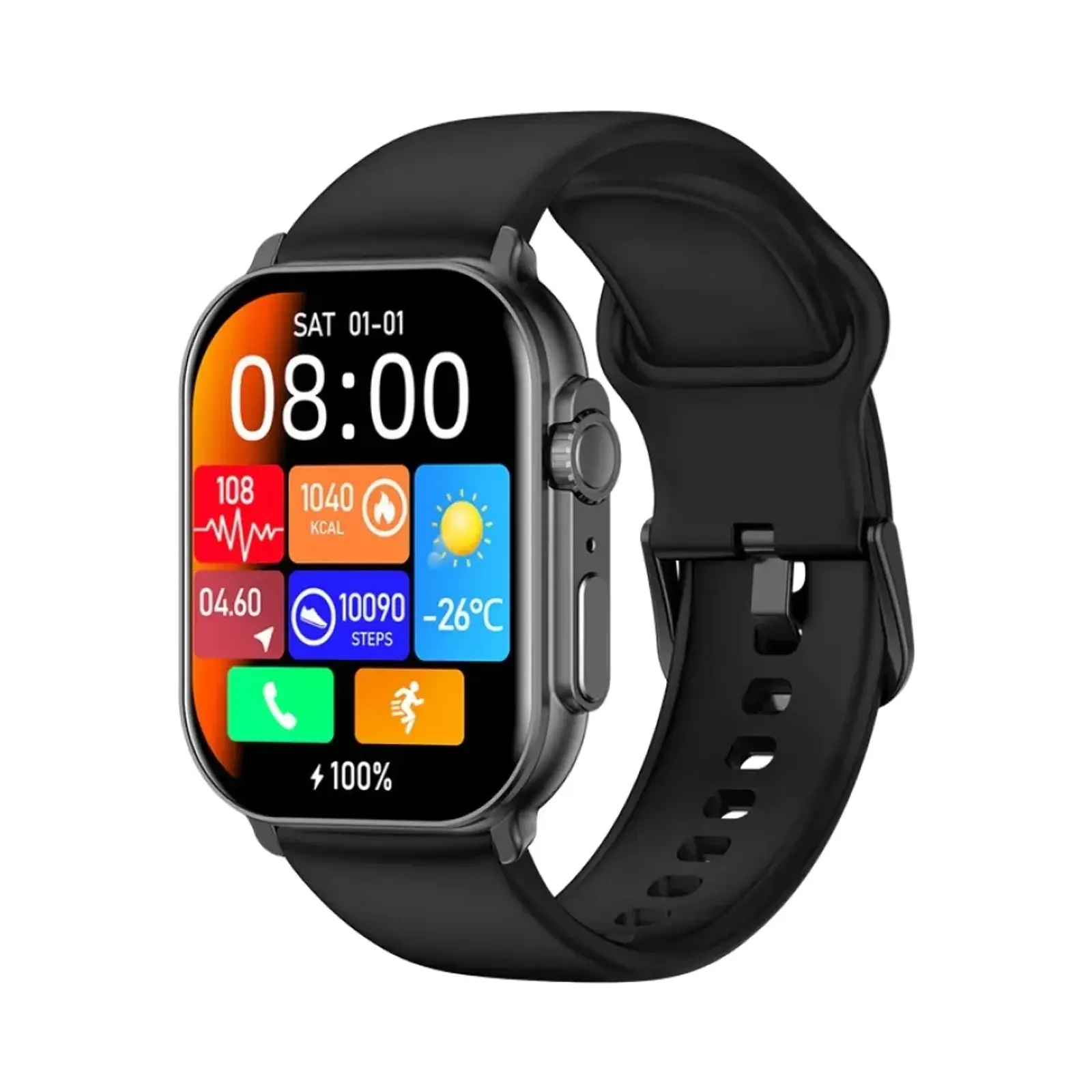 ساعت هوشمند ایمیکی SF1E Aluminum Case with Silicone Band - مشکی