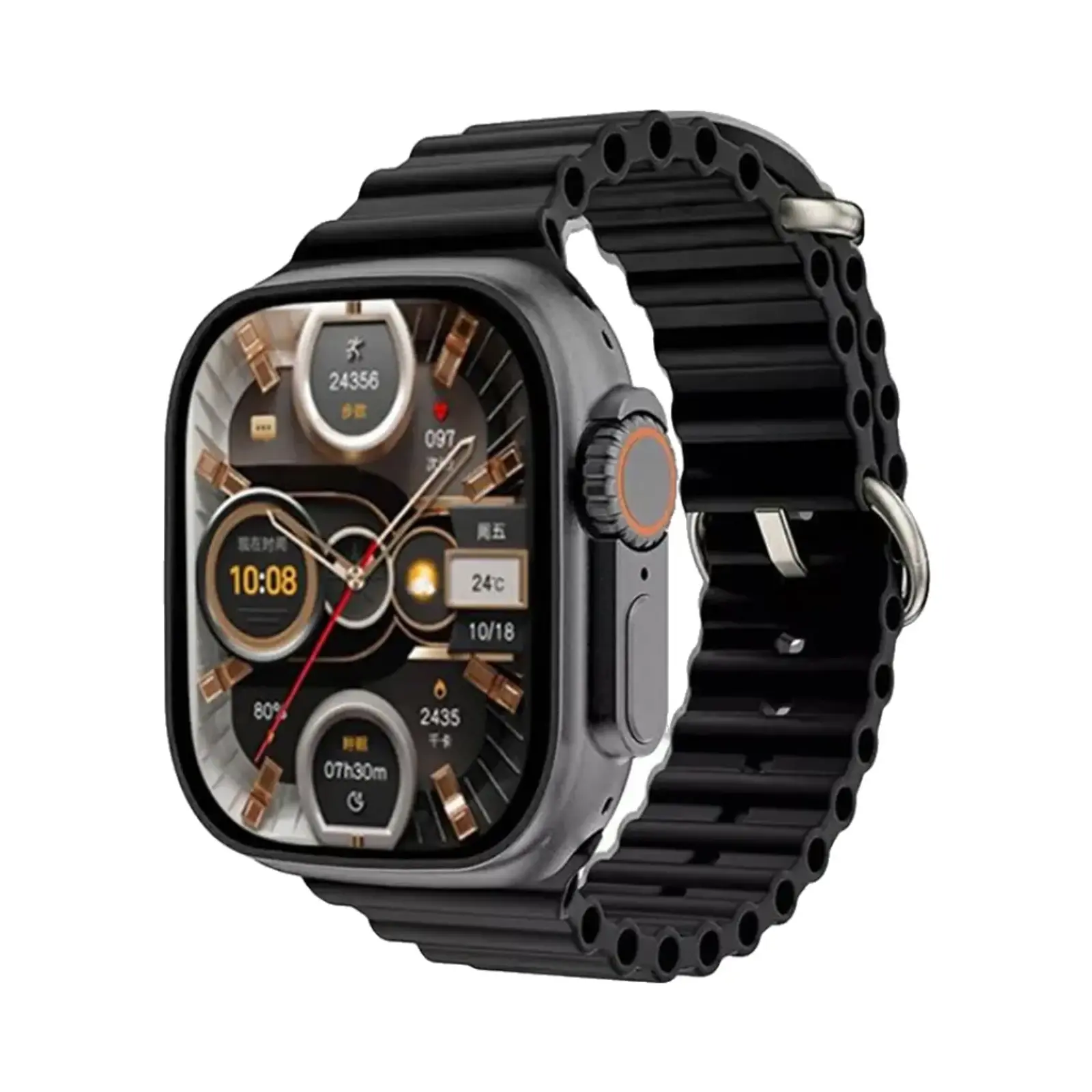 ساعت هوشمند دبلیو اِس WS-75 ULTRA 2 Metal Case with Silicone Band - نقره ای