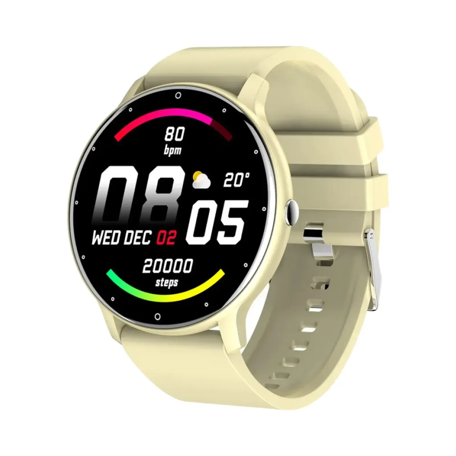 ساعت هوشمند توزو 45mm ZL02C Plastic Case with Silicone Band - کرم