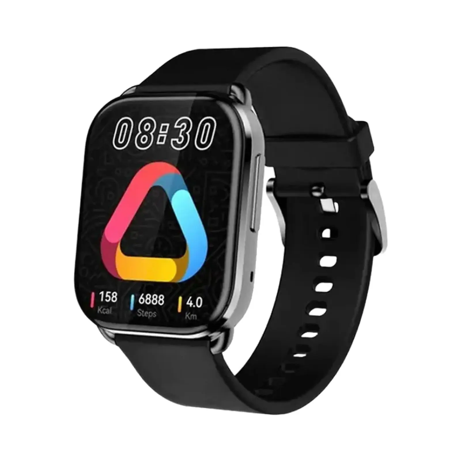 ساعت هوشمند کیو سی وای 47mm GS Aluminum Case with Silicone Band - مشکی