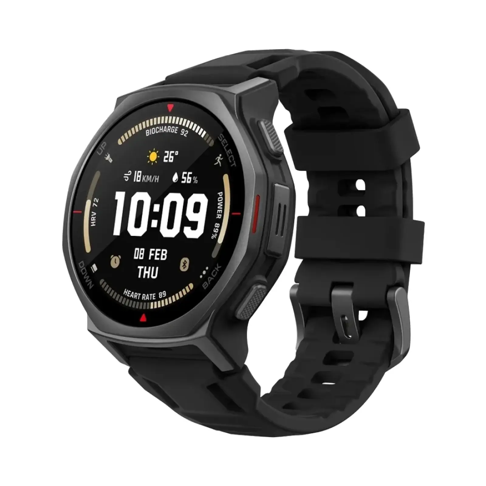ساعت هوشمند امیزفیت 44mm T-Rex 3 Pro Metal and Plastic Case with Silicone Band
