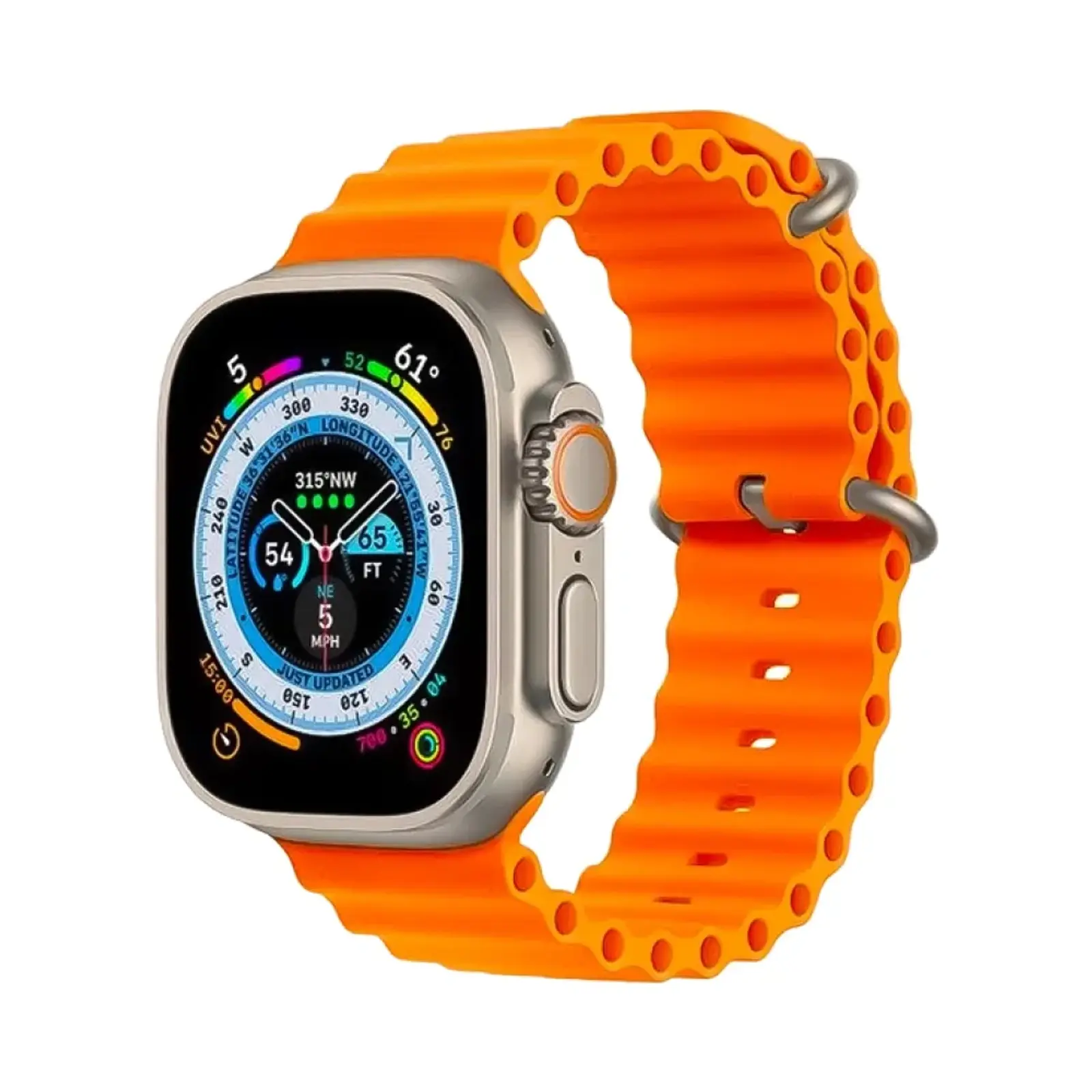 ساعت هوشمند کلومن Z66 ULTRA Metal Case with Silicone Band - نارنجی