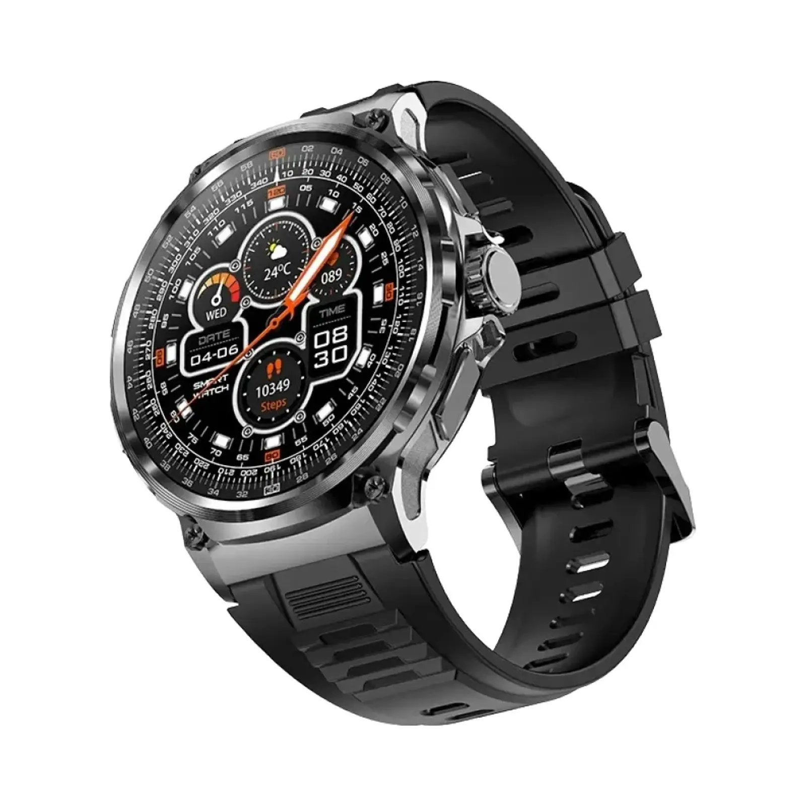 ساعت هوشمند هپی تاچ V69 Big Screen Metal Case with Silicone Band
