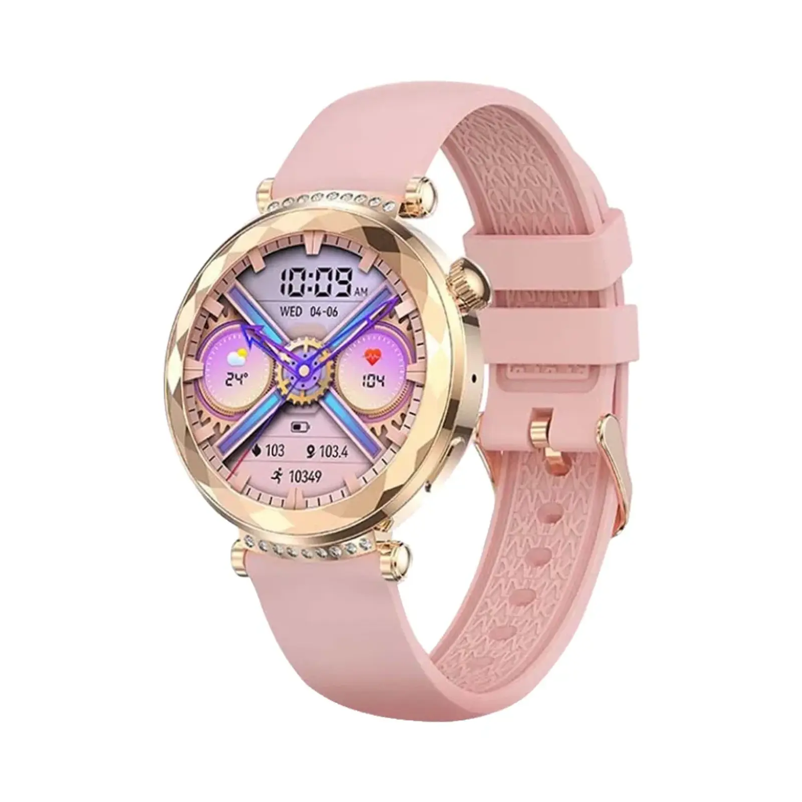 ساعت هوشمند ارلدام 40mm sw22 Metal and Plastic Case with Silicone Band - صورتی