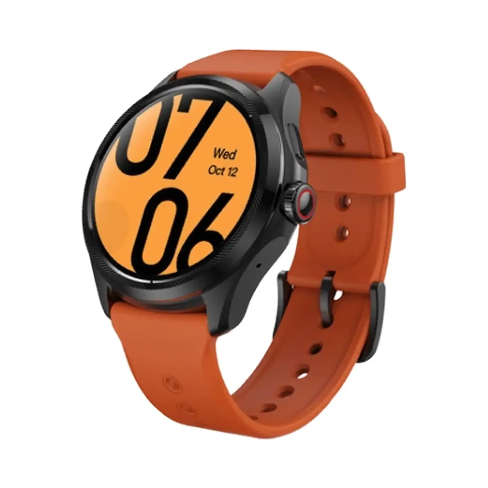 ساعت هوشمند موبووی TicWatch Pro 5 Elite Edition Leather Version Aluminum Case with Silicone Band - نارنجی