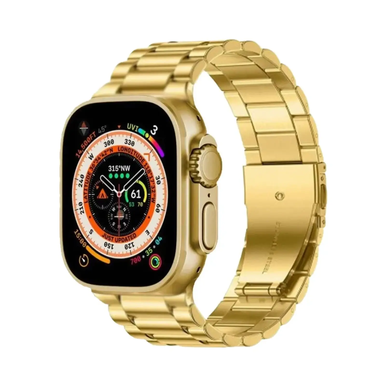 ساعت هوشمند فندیور G9 Ultra Pro Stainless Steel Case with Stainless Steel Band - طلایی